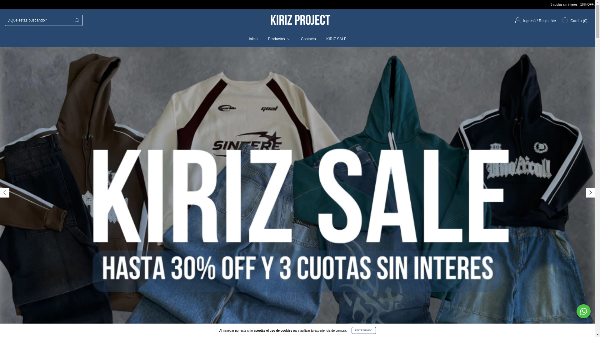 website screenshot of https://kirizproject.com.ar/
