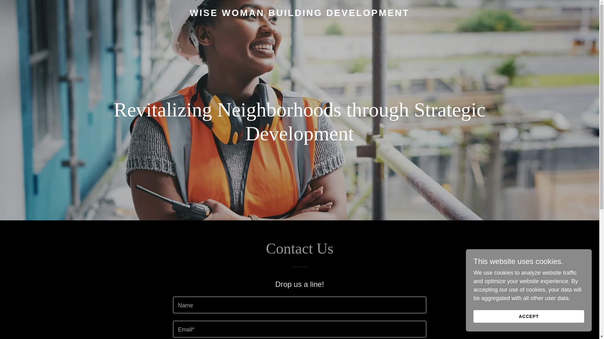 website screenshot of https://wisewomanbuildingdevelopment.com/