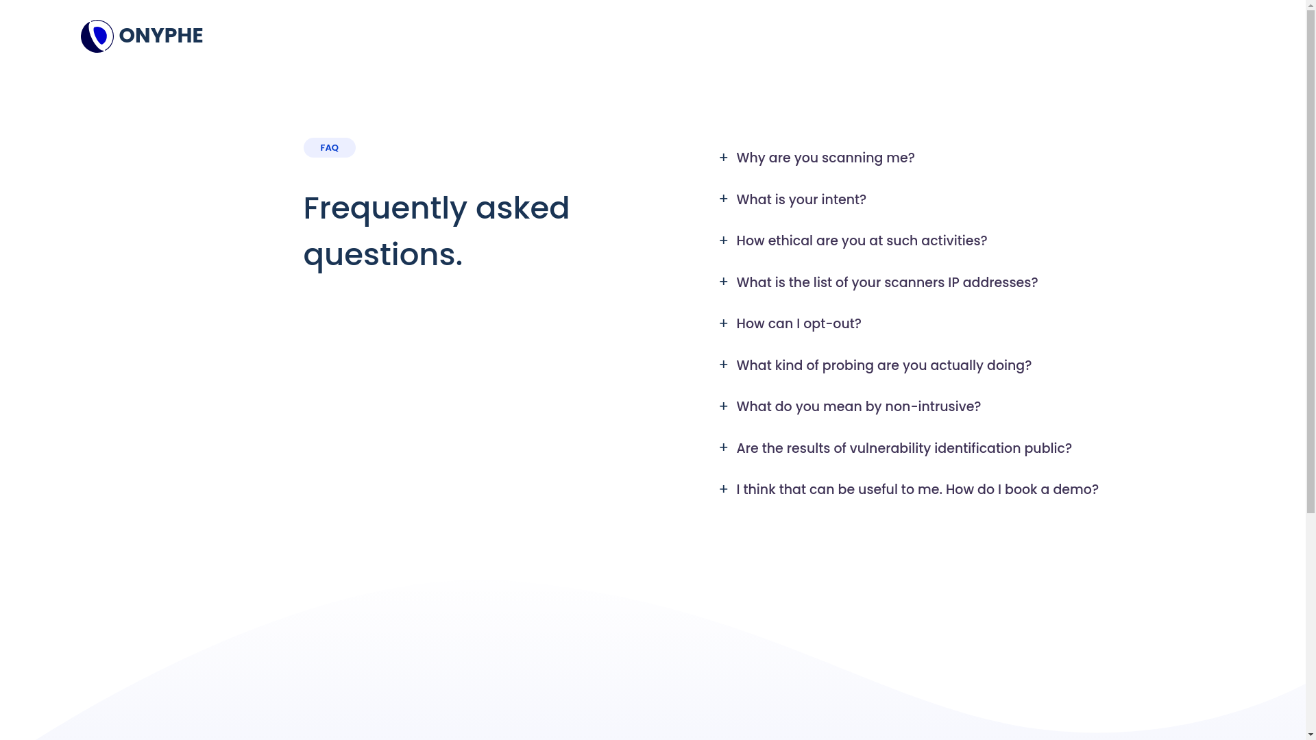 website screenshot of https://benson.probe.onyphe.net/