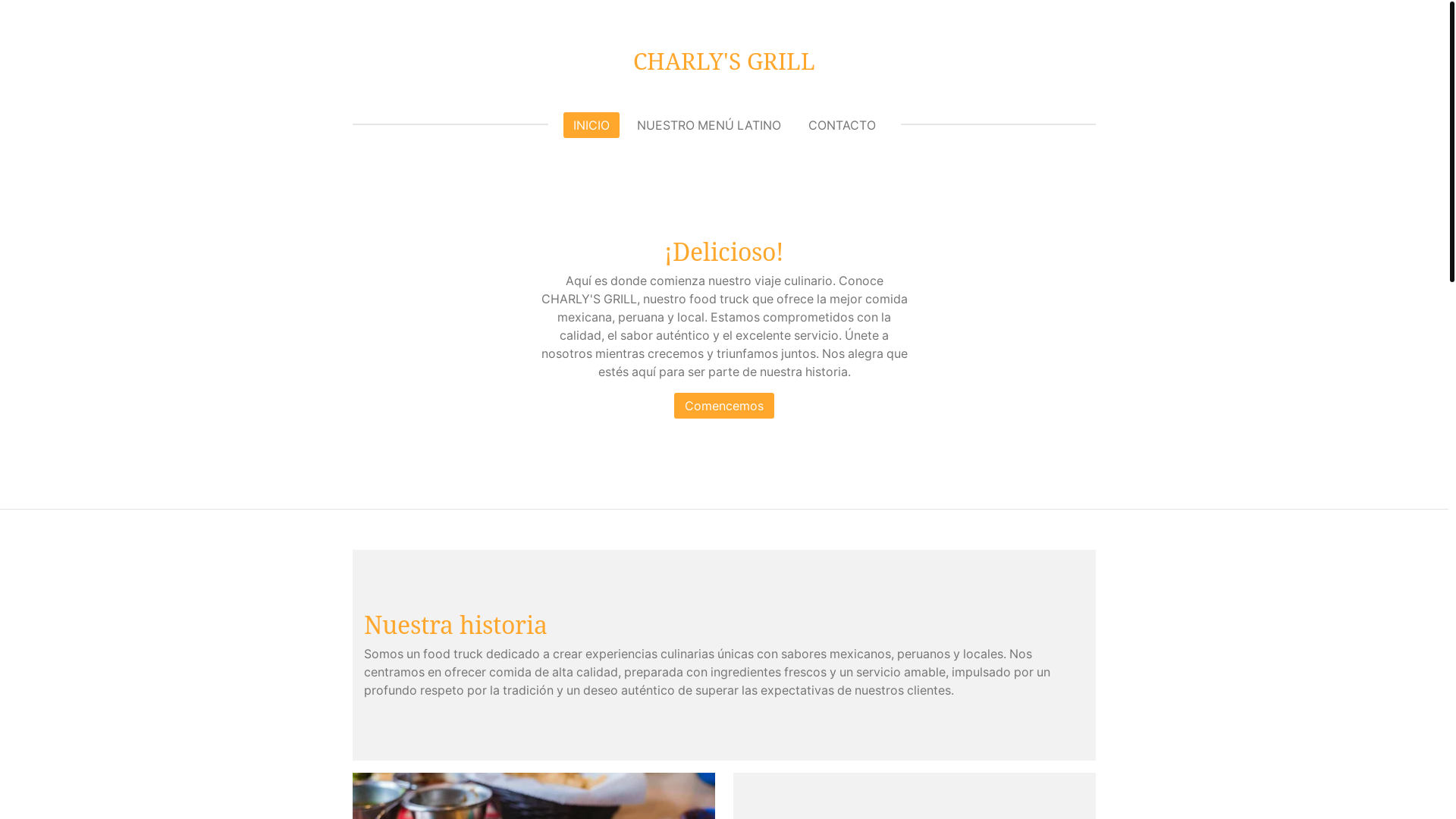website screenshot of https://charlysgrill.com/