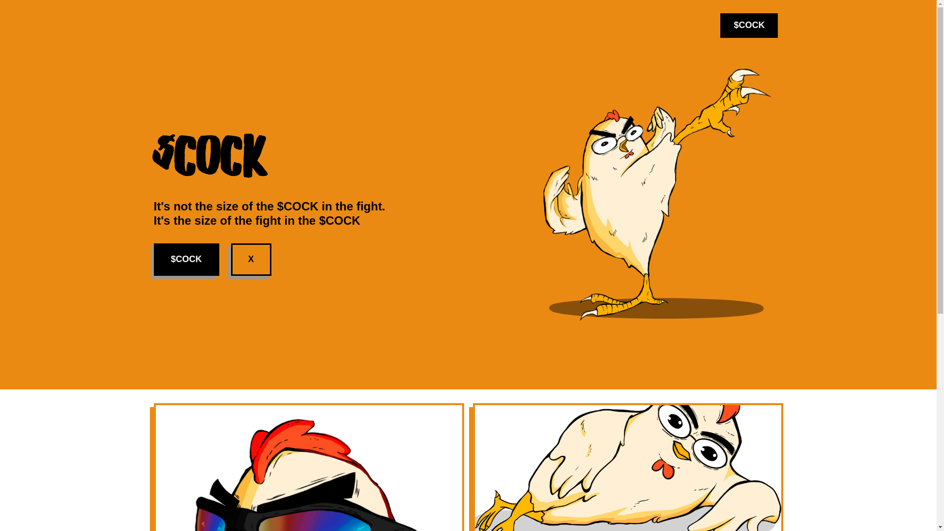 website screenshot of https://cocksolana.fun/