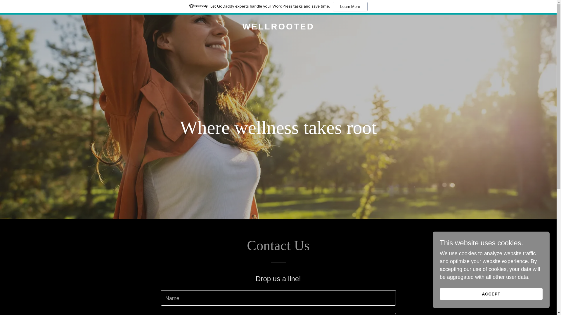 website screenshot of https://wellrooted.love/
