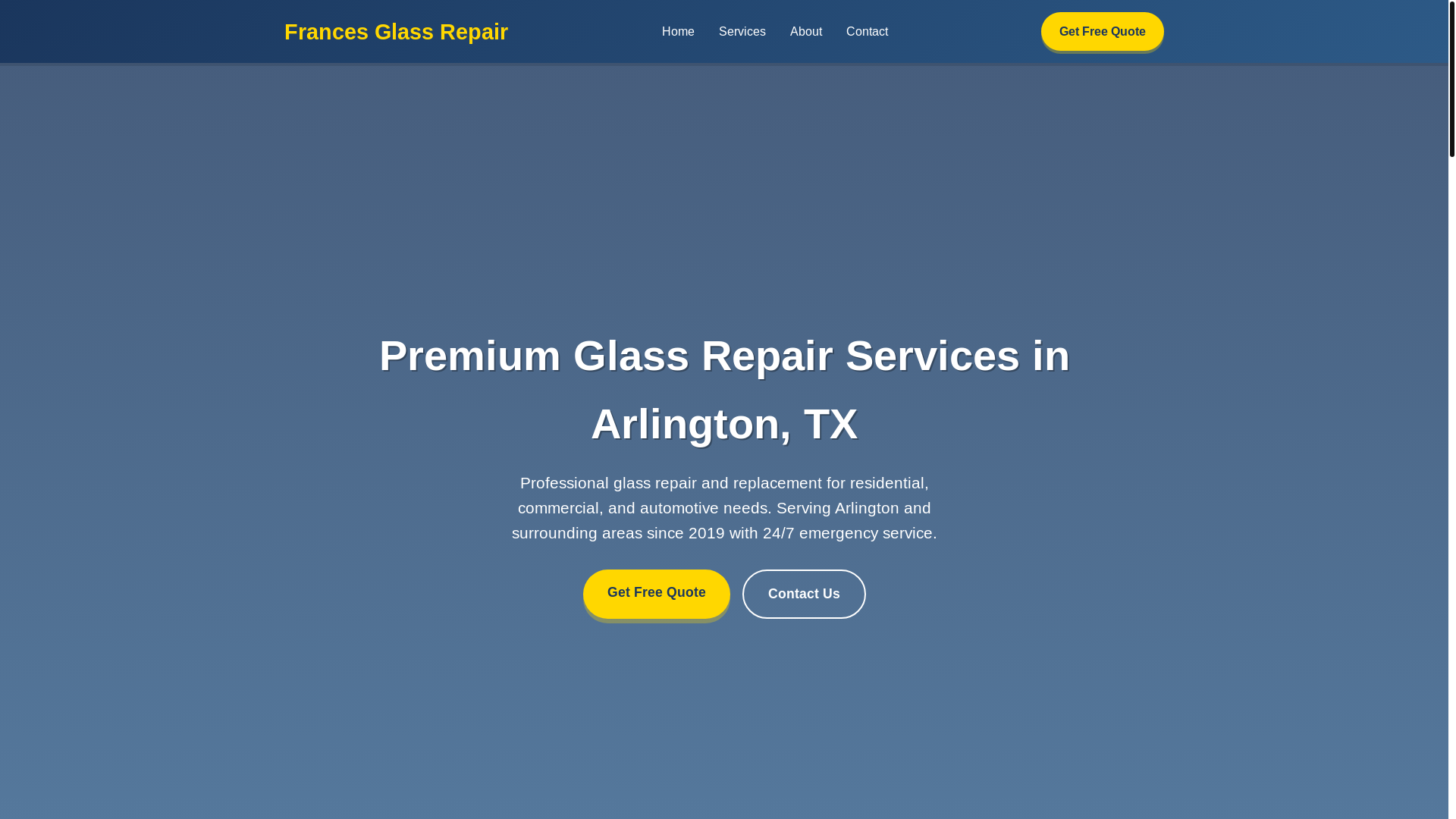 website screenshot of https://francesglassrepairarlington.pages.dev/