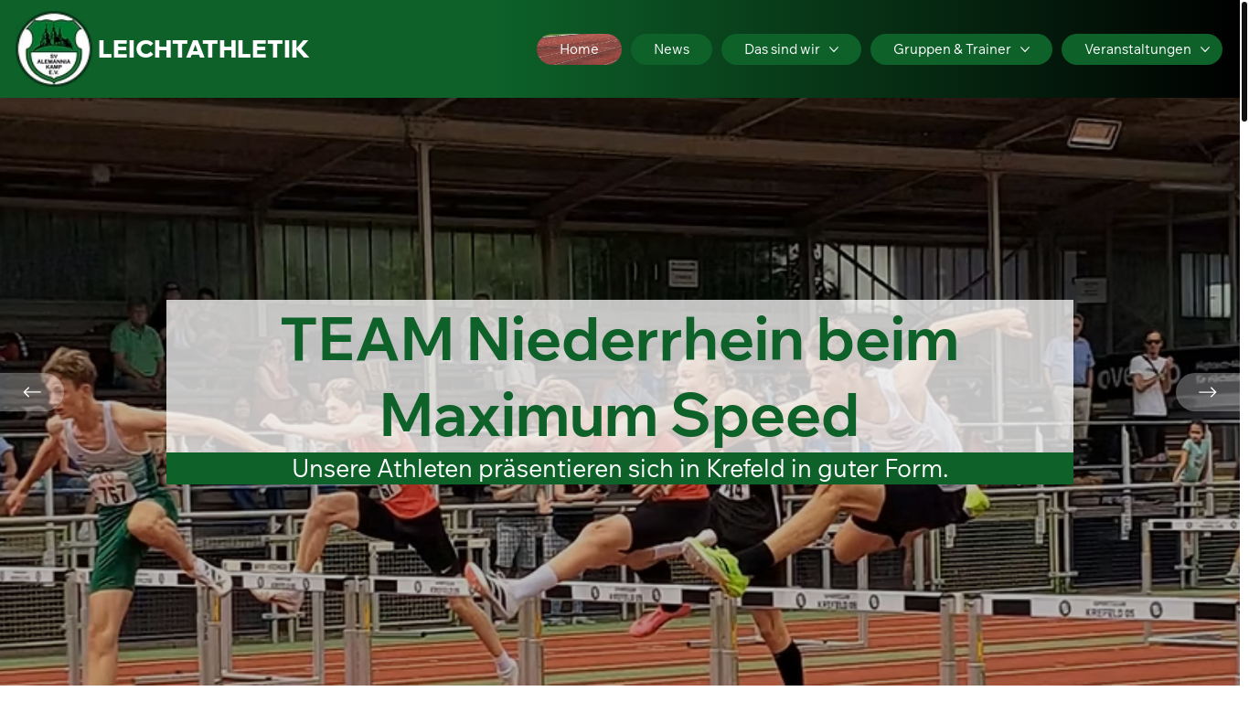 website screenshot of https://alemanniakamp-leichtathletik.de/