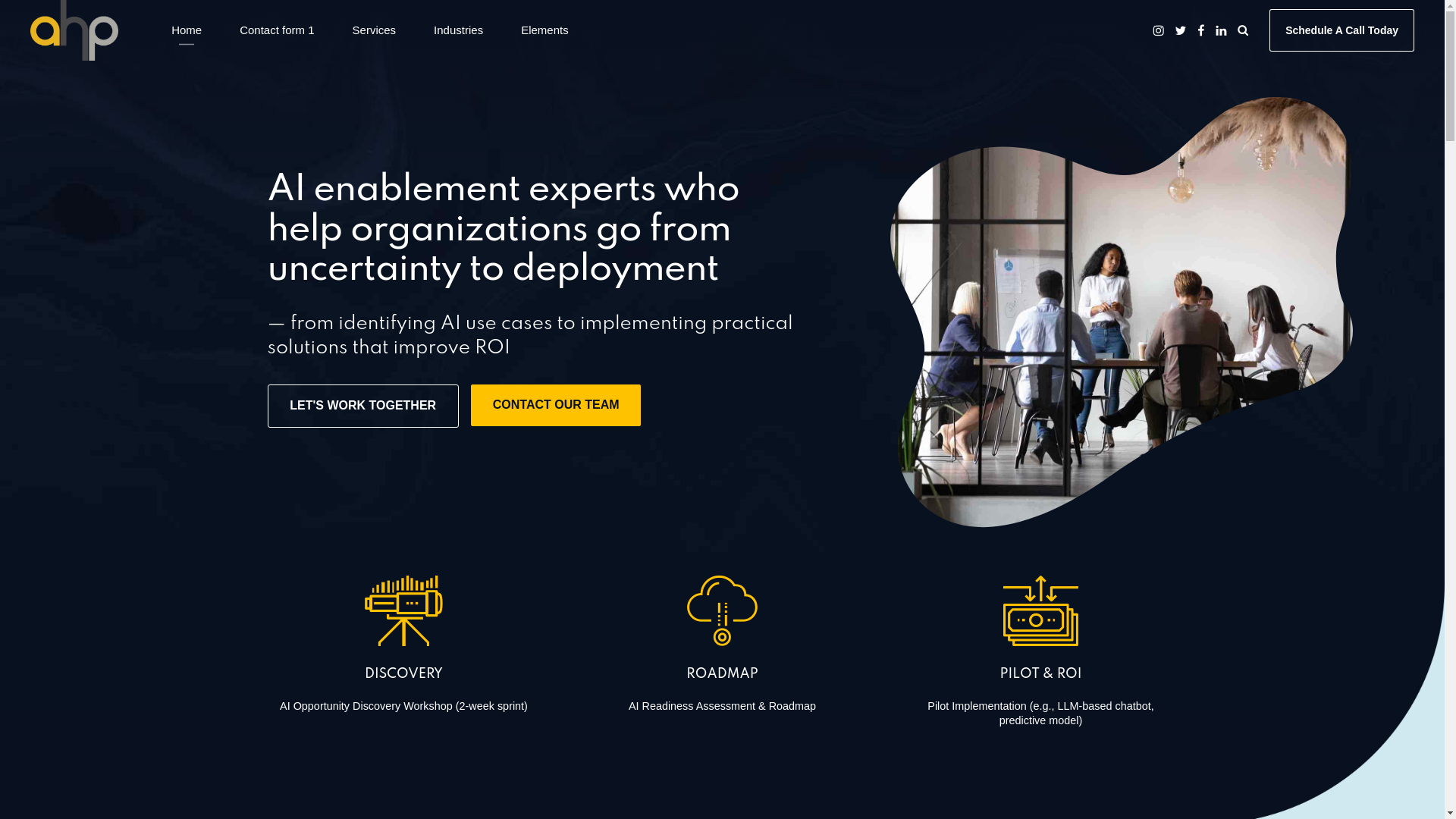 website screenshot of https://ahpstrategy.com/