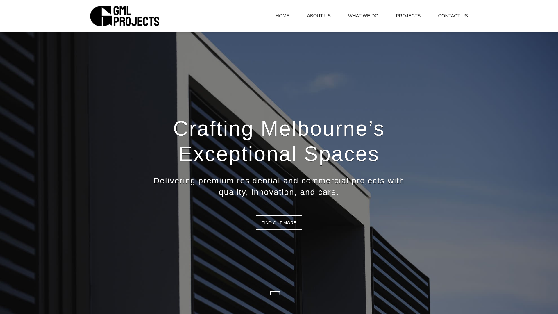 website screenshot of https://gmlprojects.com/