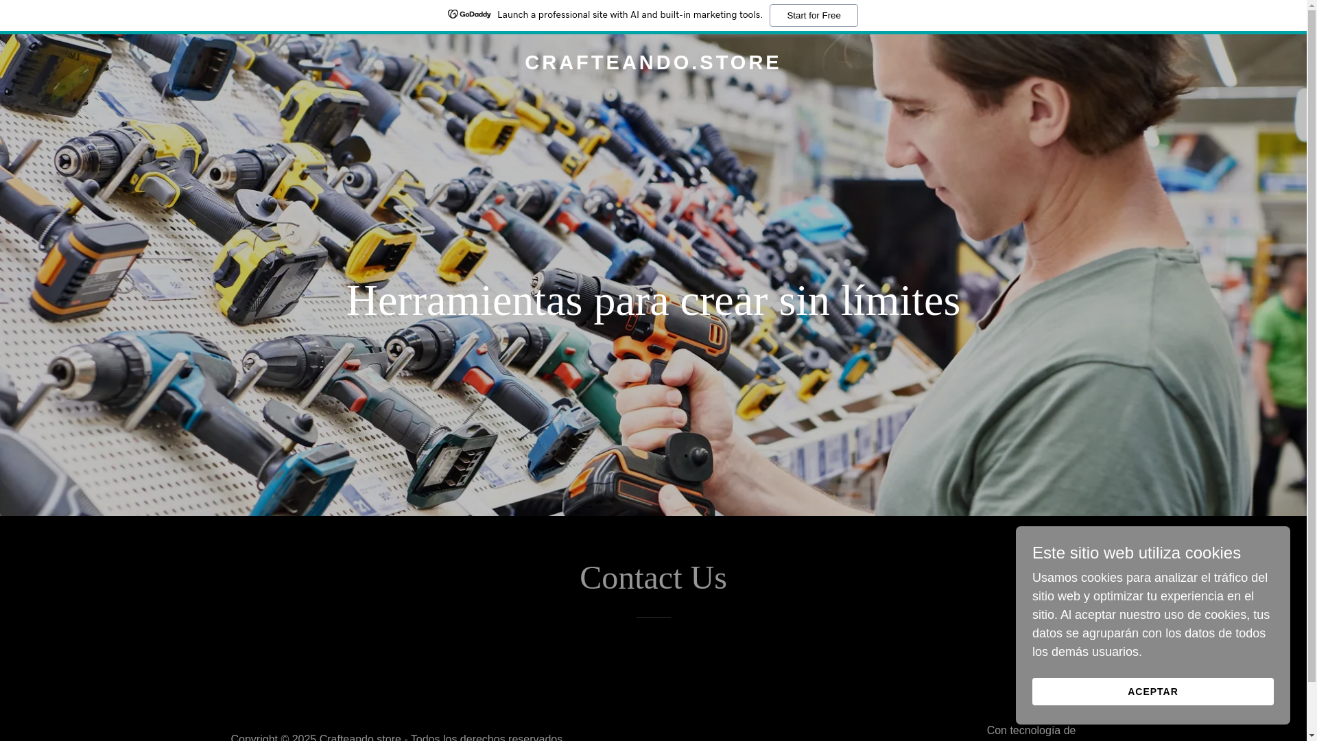 website screenshot of https://crafteando.store/