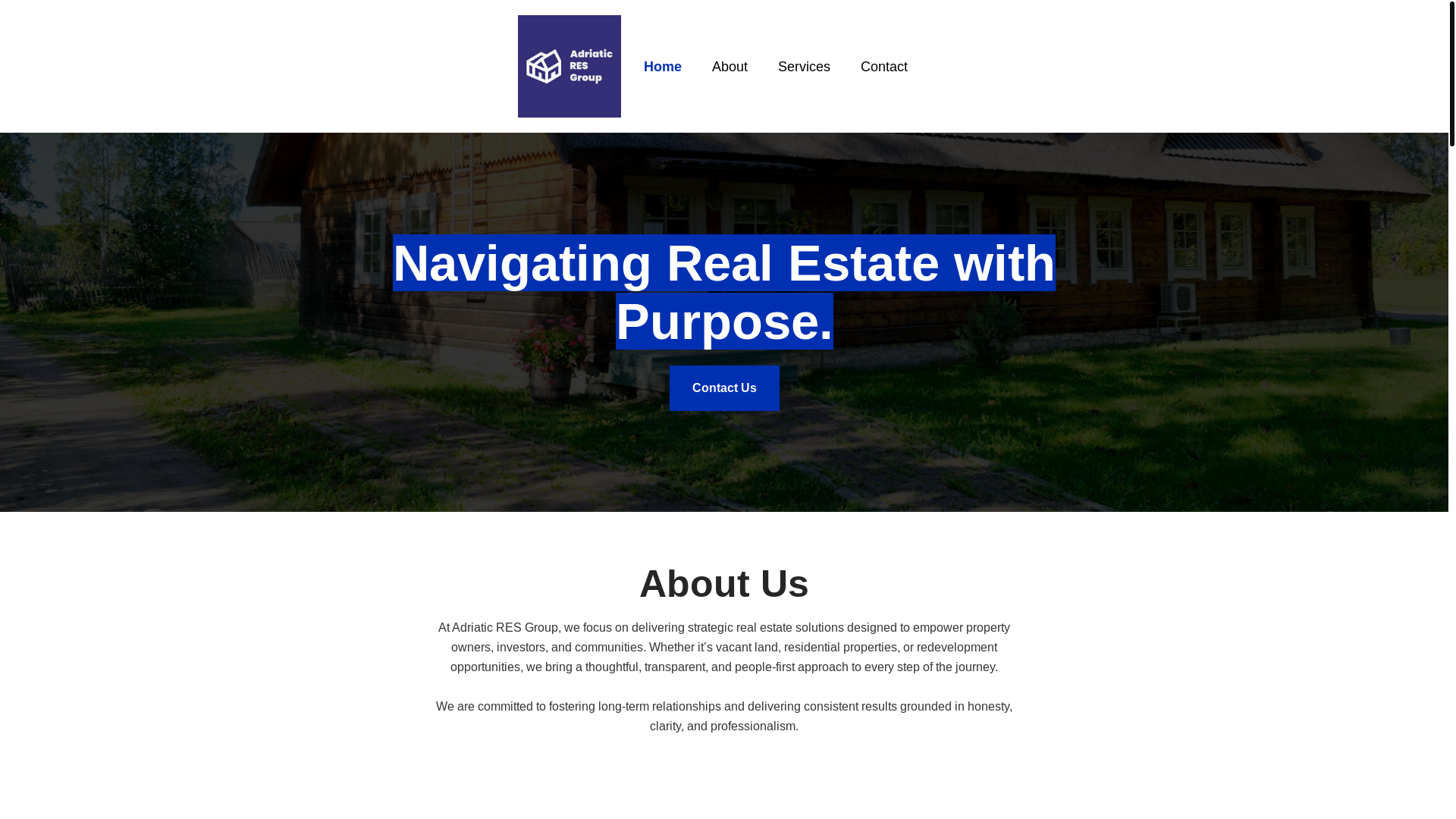 website screenshot of https://adriaticresgroup.com/