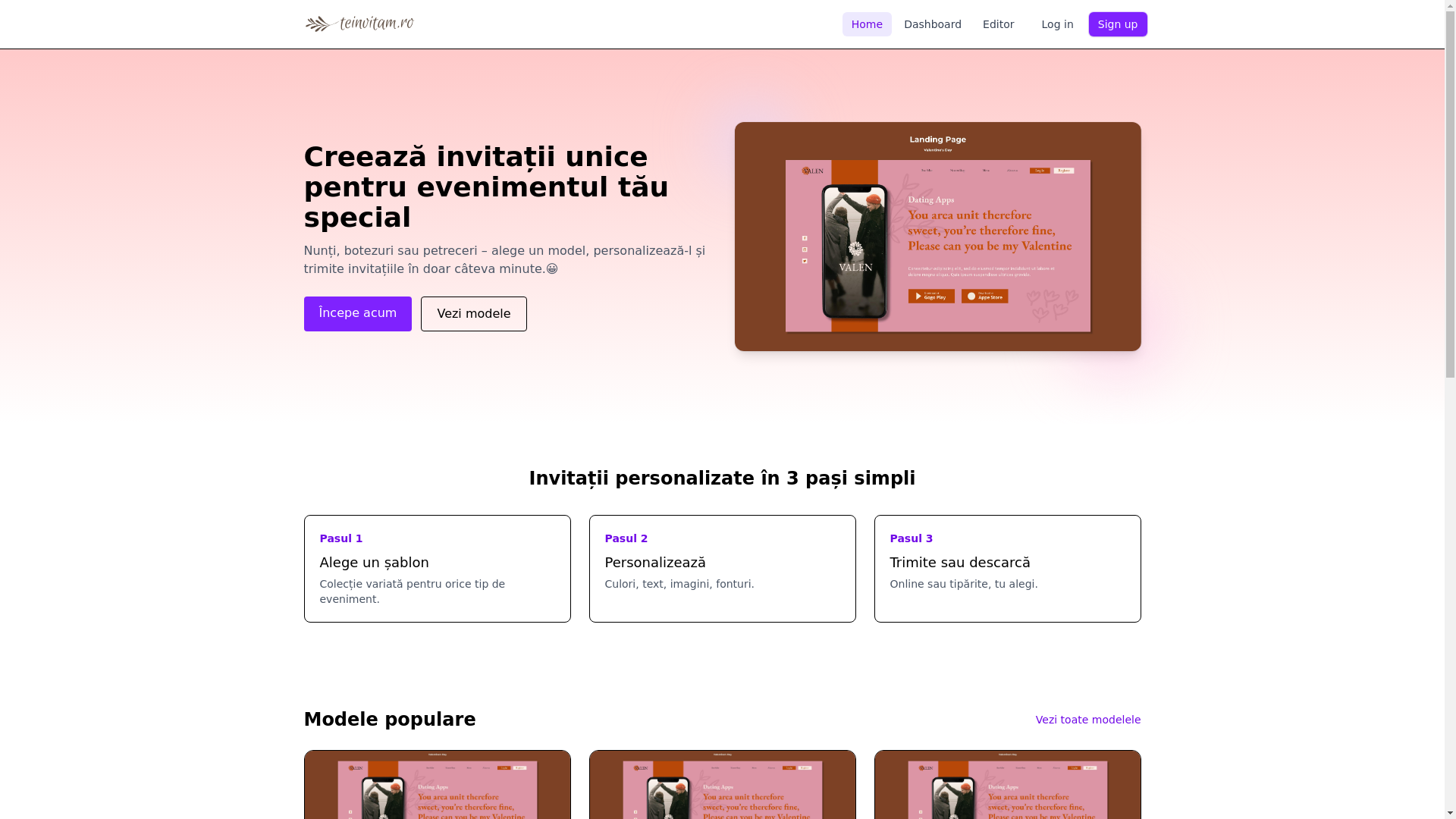 website screenshot of https://teinvitam.pages.dev/