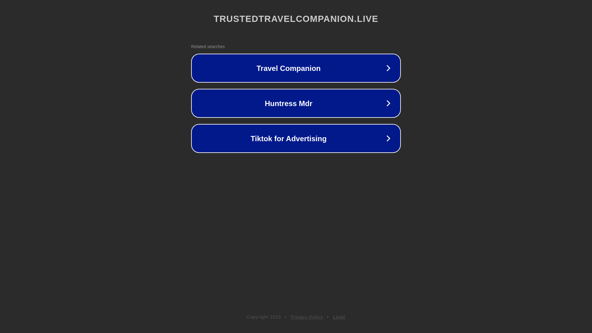 website screenshot of https://trustedtravelcompanion.live/