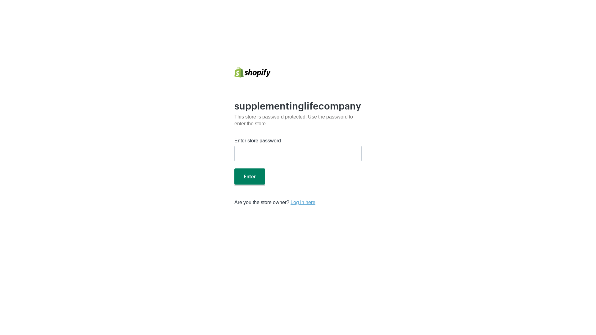 website screenshot of https://supplementinglifecompany.com/