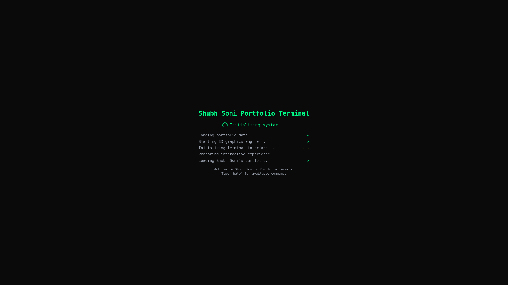 website screenshot of https://shubhsoni.com/