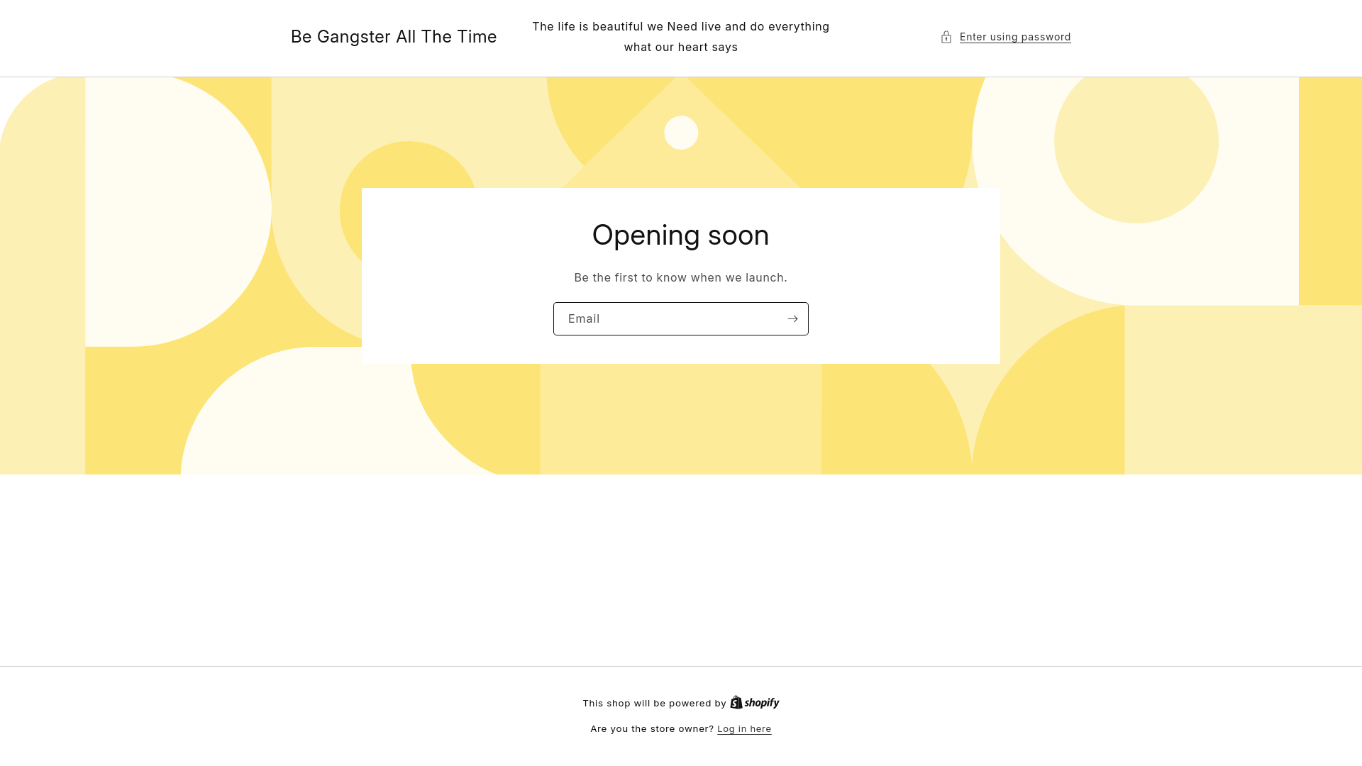 website screenshot of https://begangsterallthetime.com/