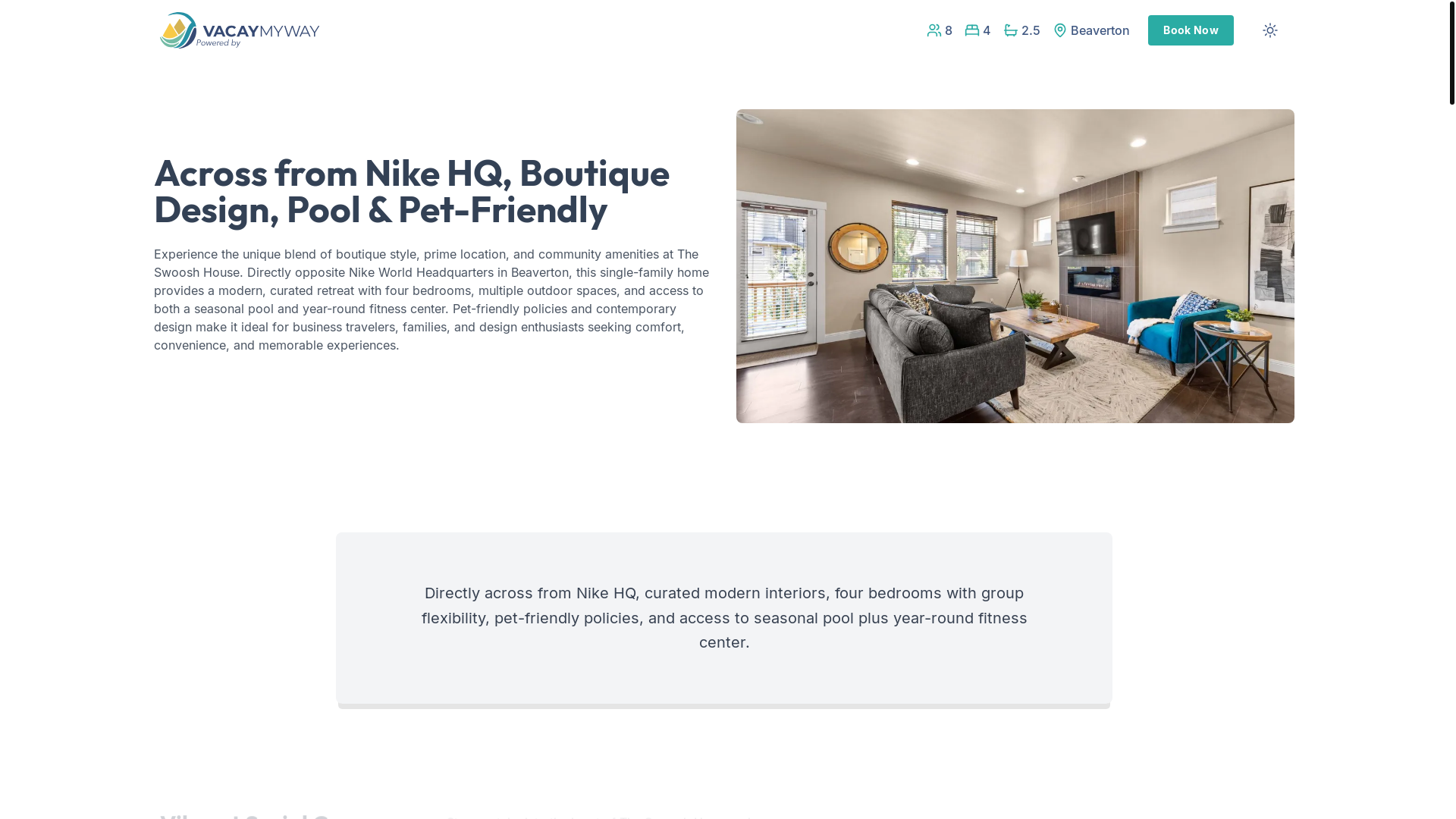 website screenshot of https://nikecampusmodern.house/