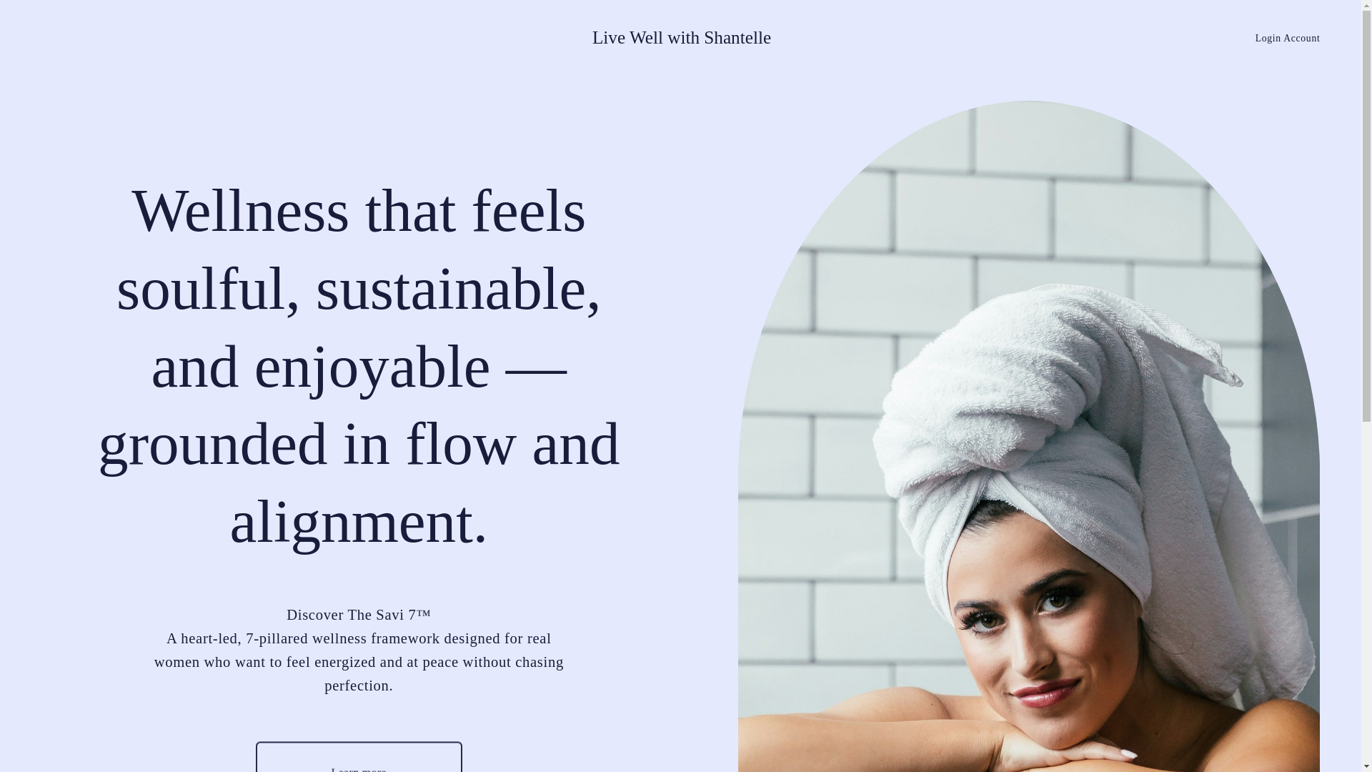 website screenshot of https://livewellwithshantelle.com/