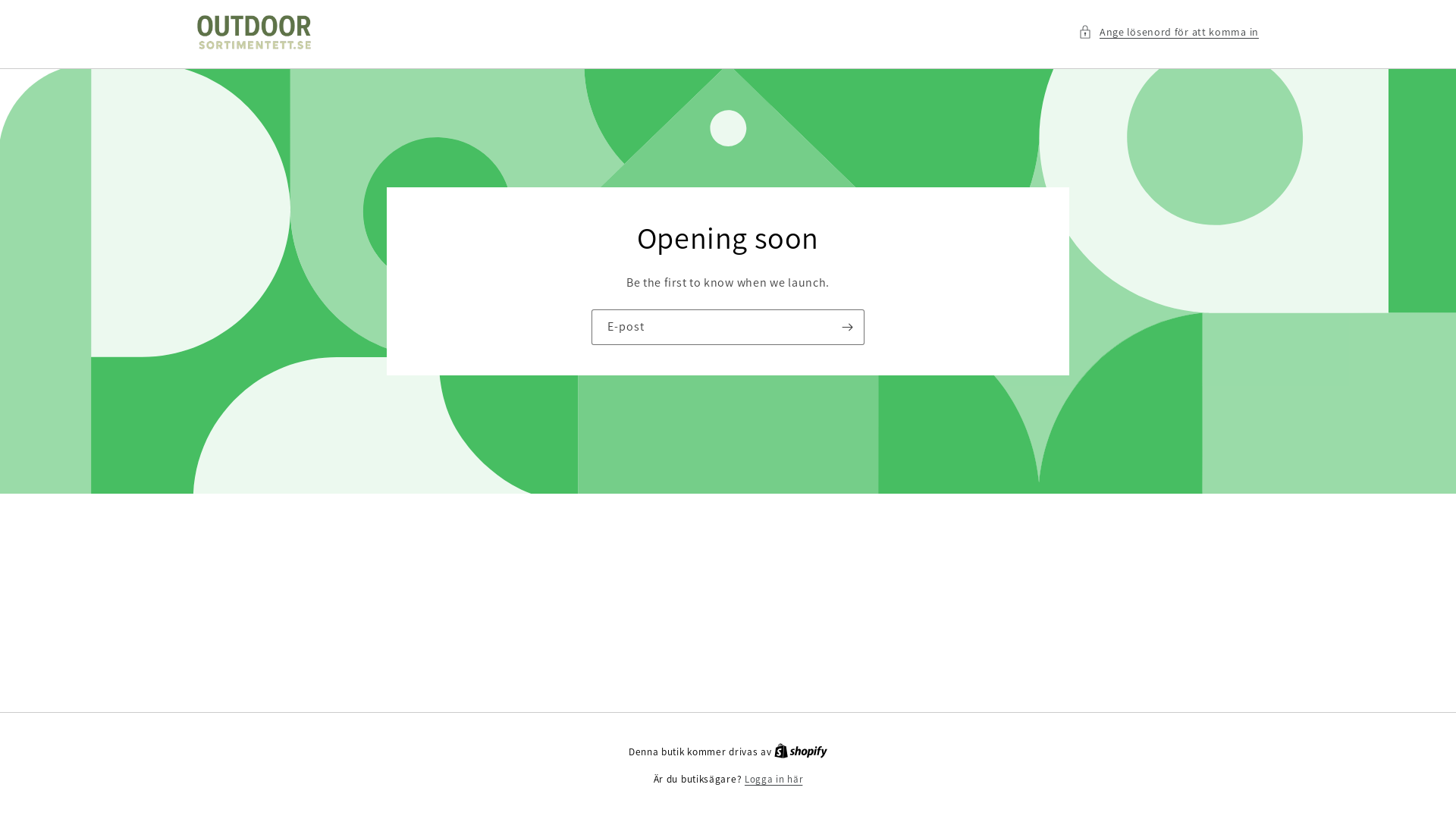website screenshot of https://outdoorsortimentet.se/