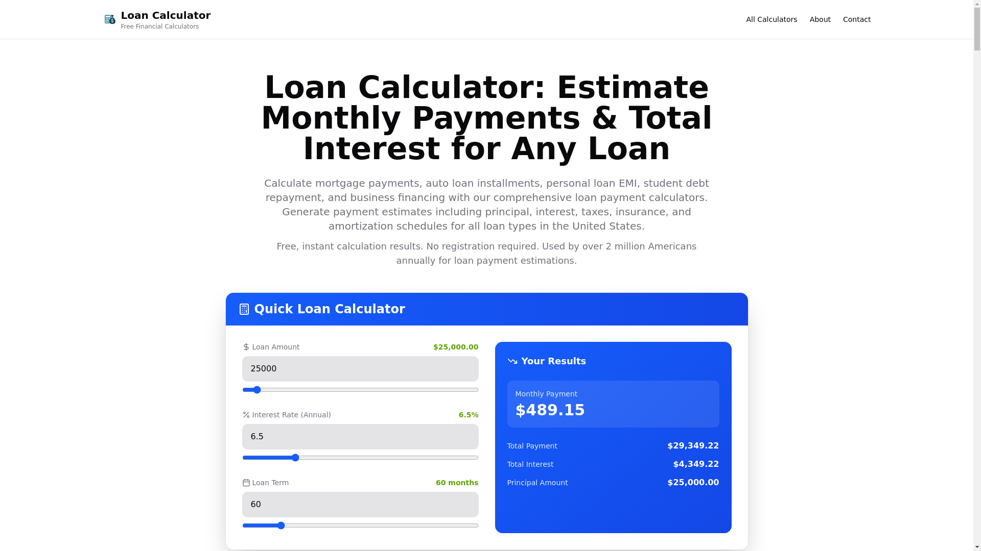 website screenshot of https://loan-calculator-us-com.pages.dev/