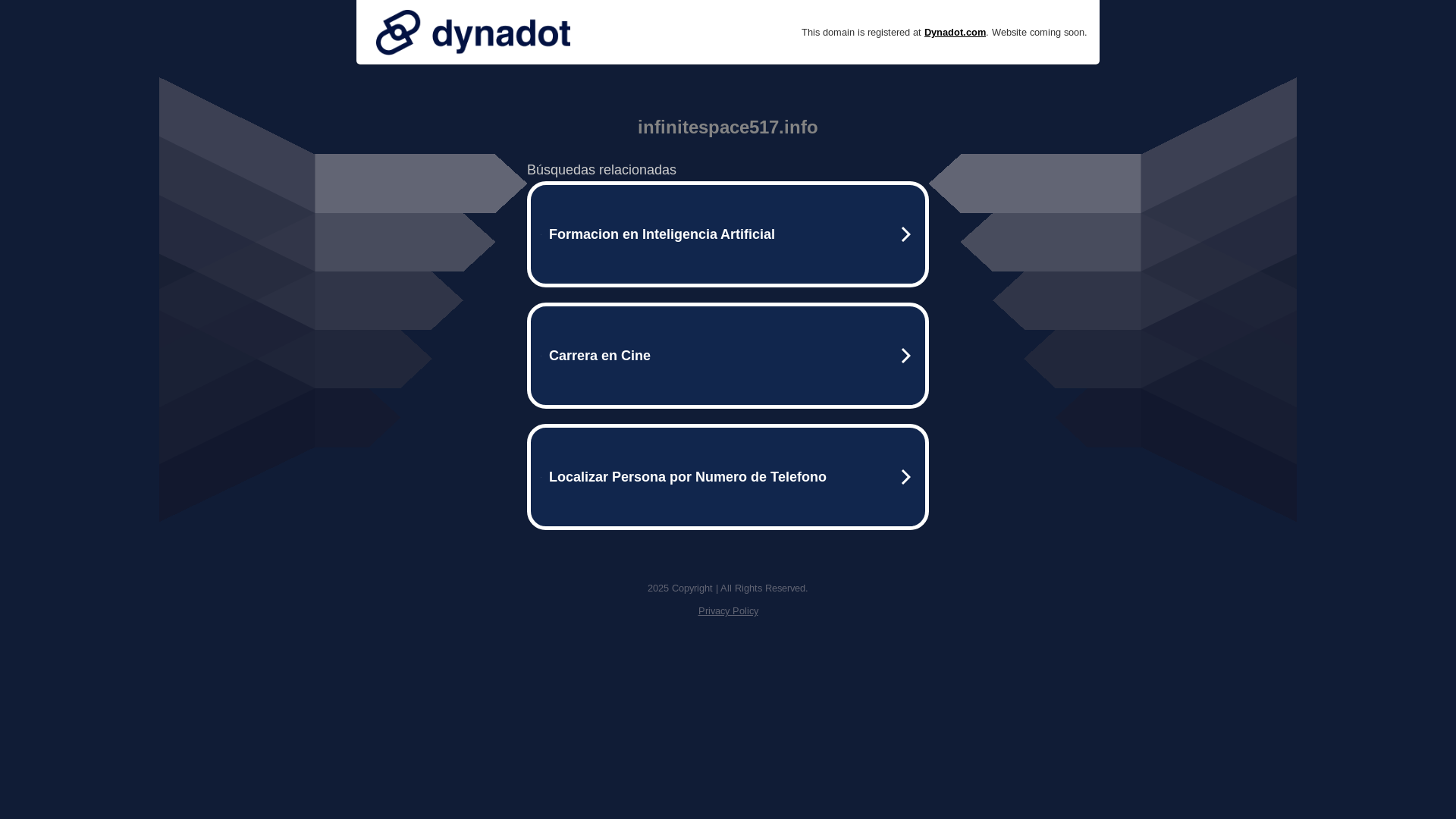 website screenshot of https://infinitespace517.info/