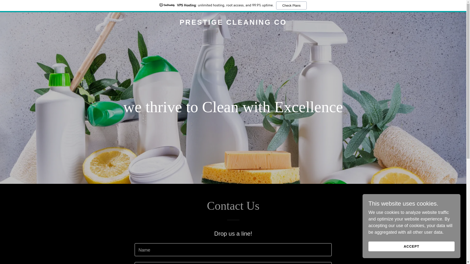 website screenshot of https://prestigecleaningco.co/