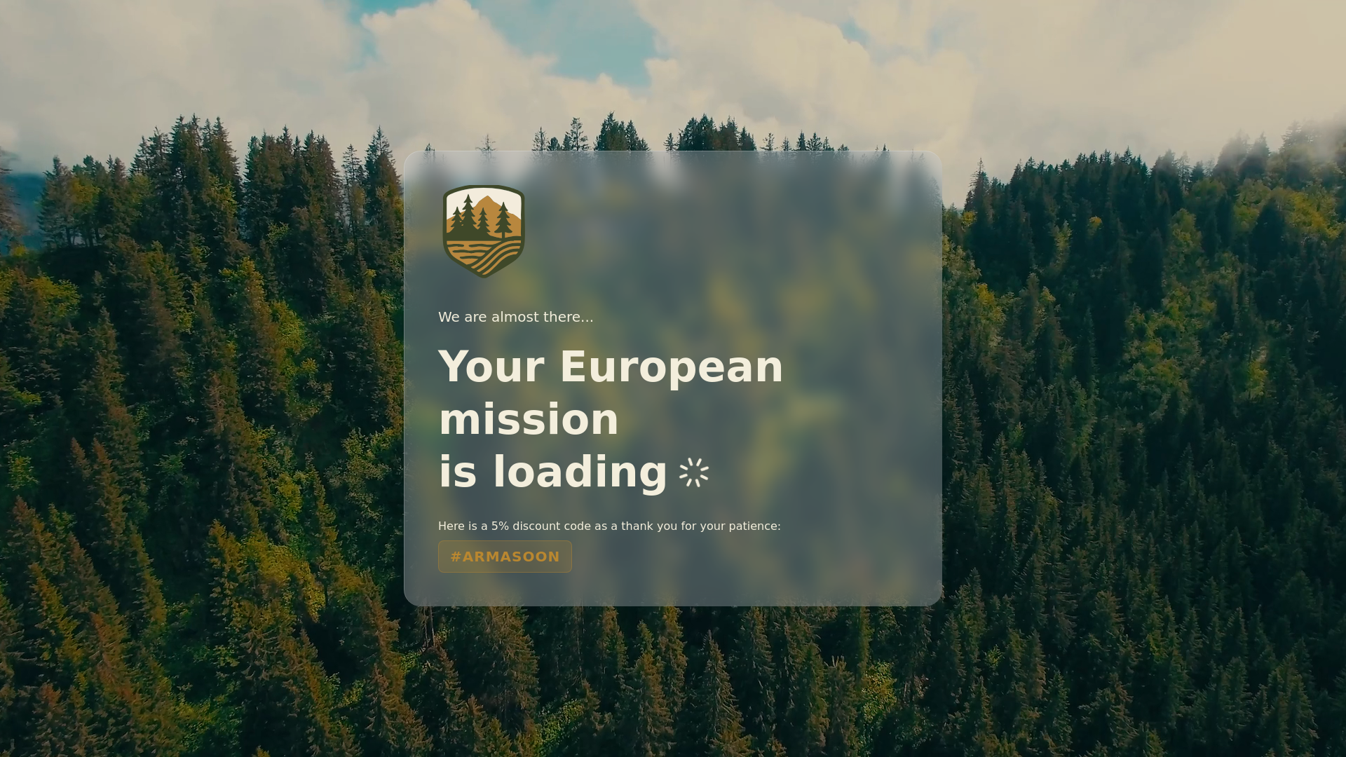 website screenshot of https://armaterra-soon.pages.dev/