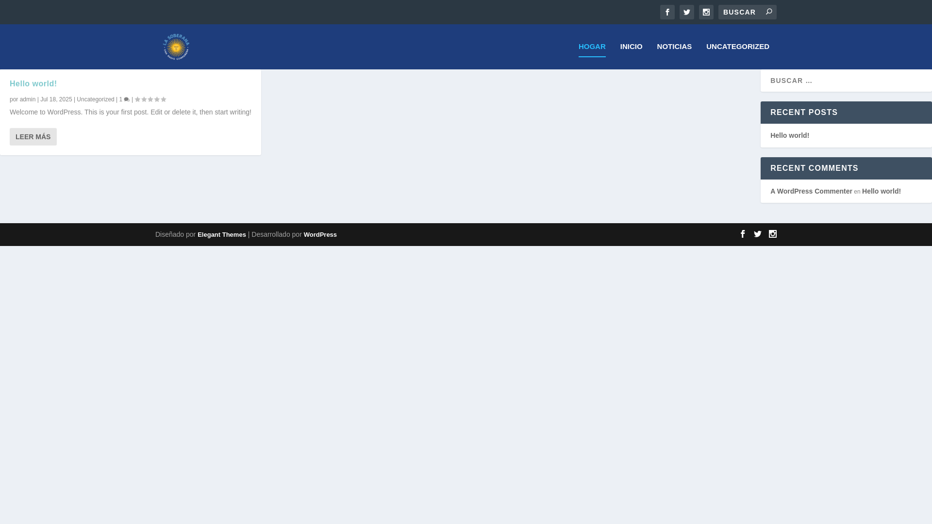 website screenshot of https://lasoberanaradio.com.ar/