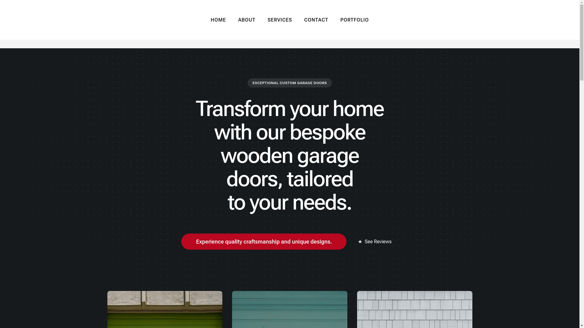 website screenshot of https://signaturecarriagedoors.com/