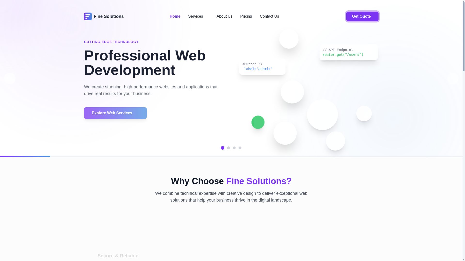 website screenshot of https://finesite.pages.dev/