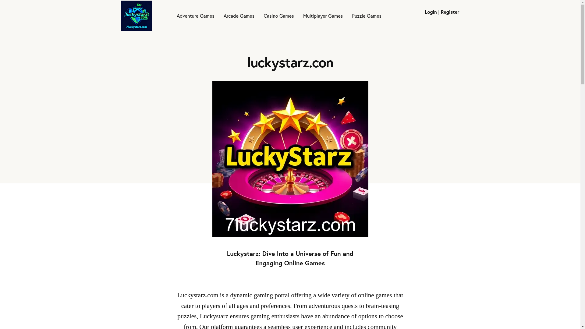 website screenshot of https://7luckystarz.com/
