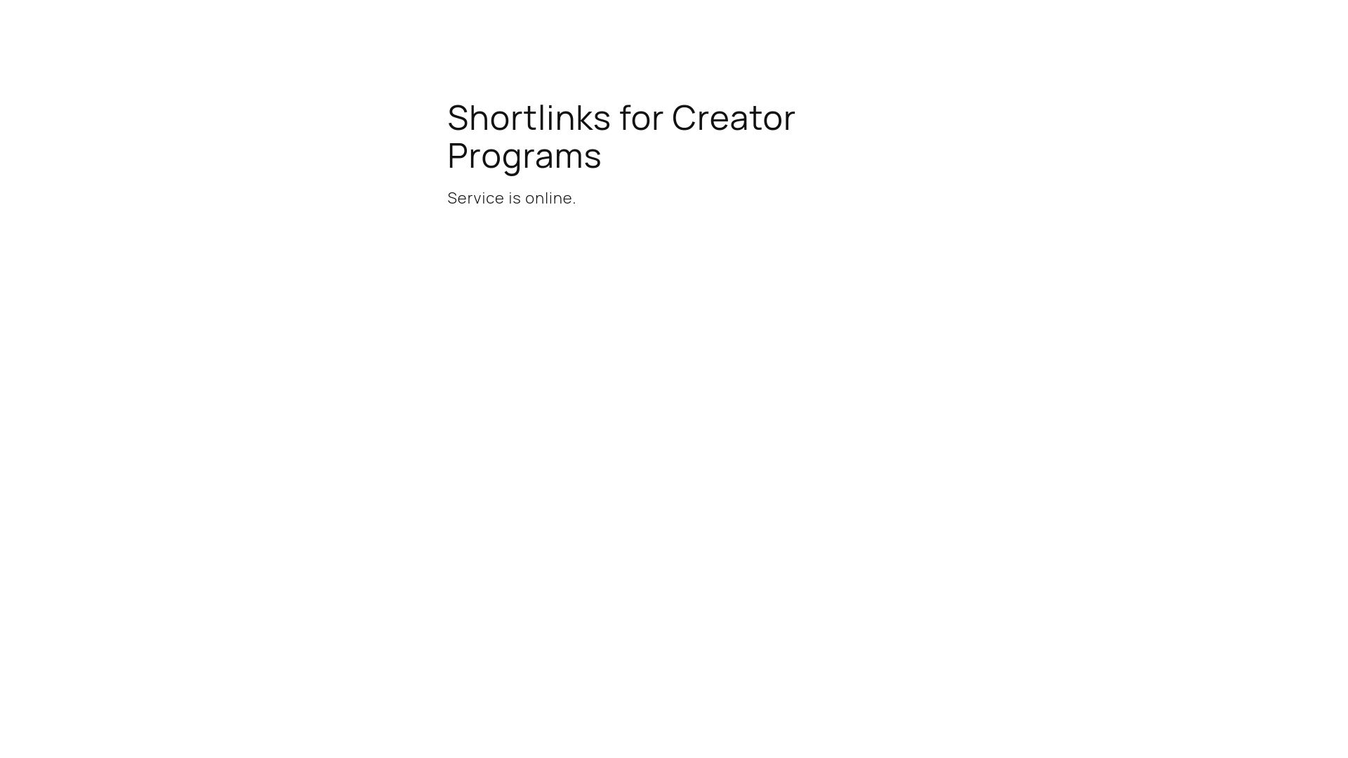 website screenshot of https://creatorprogram.link/