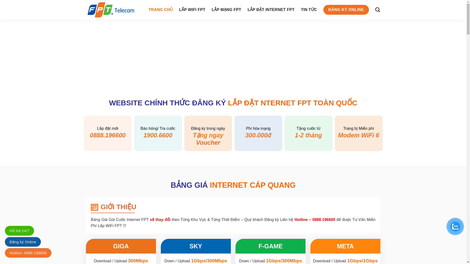 website screenshot of https://websitefpt.com/