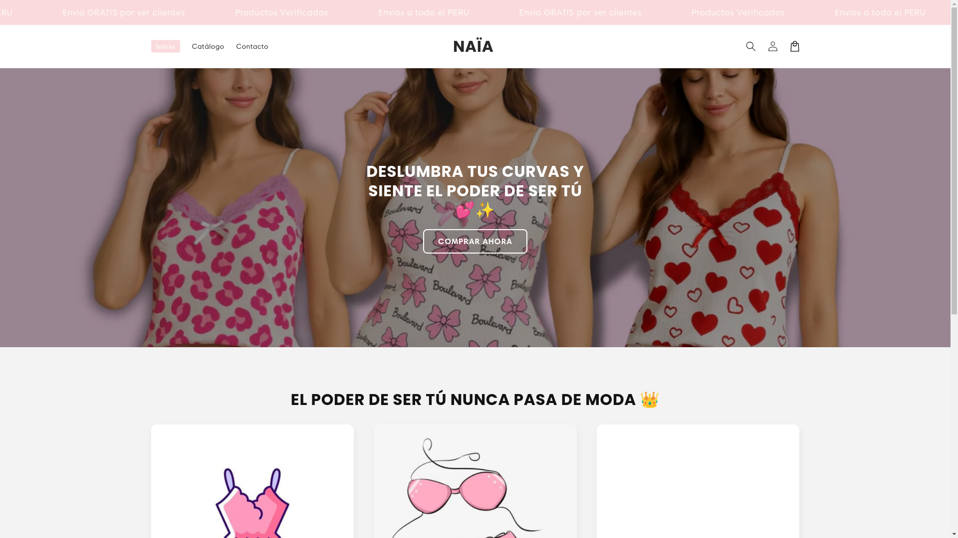 website screenshot of https://naiaperu.online/