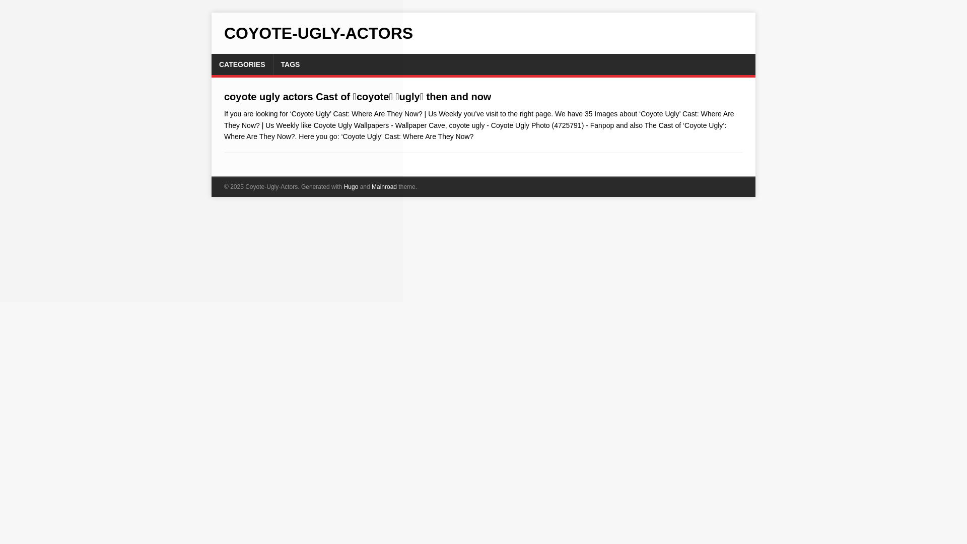 website screenshot of https://coyote-ugly-actors.pages.dev/