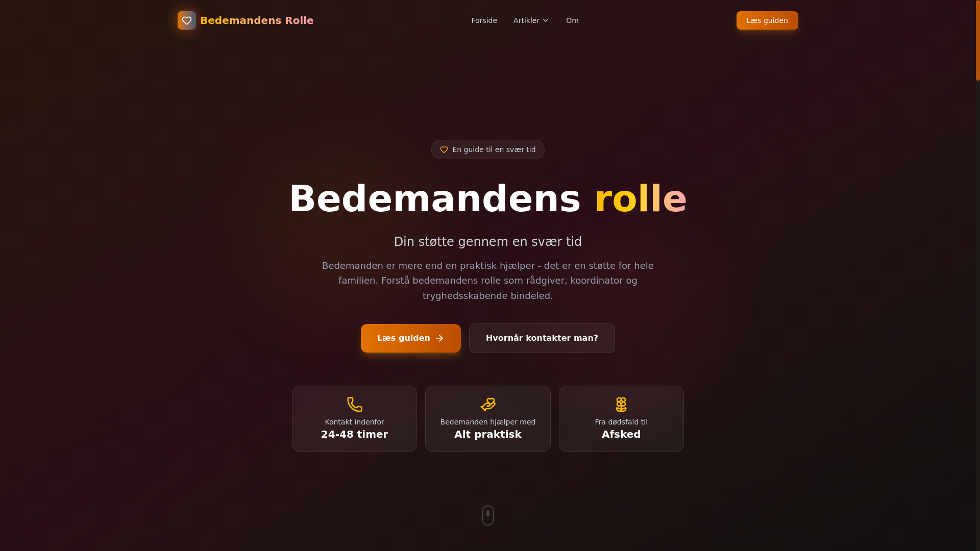 website screenshot of https://bedemandensrolle.dk/