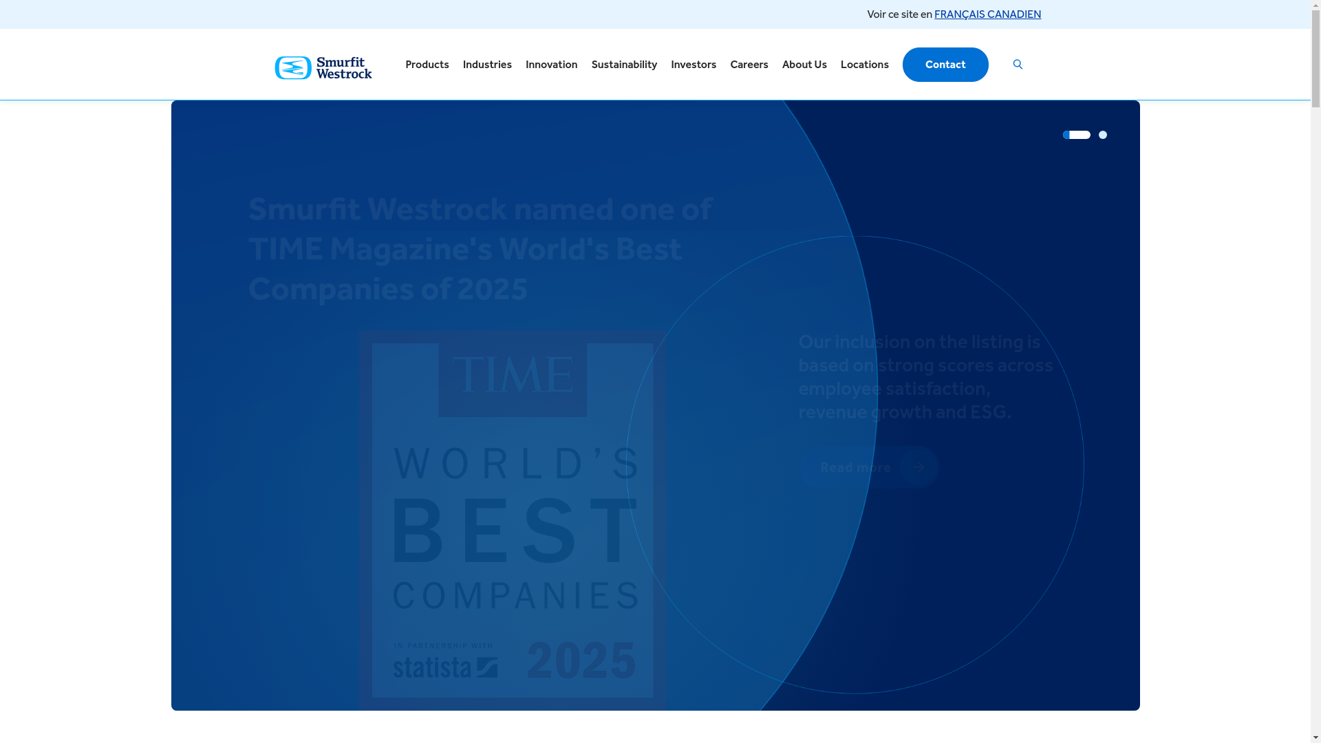 website screenshot of https://smurfitwestrock.com/