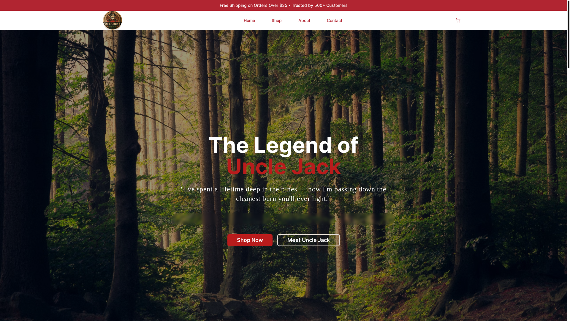 website screenshot of https://unclejackswood.com/