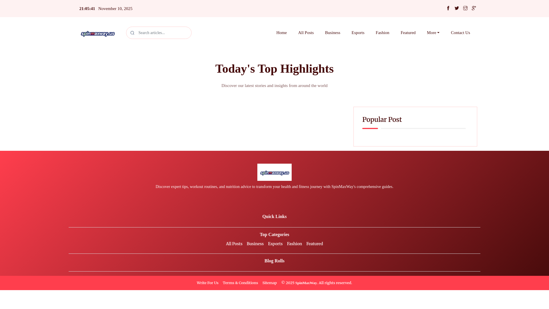 website screenshot of https://spinmaxway.us/