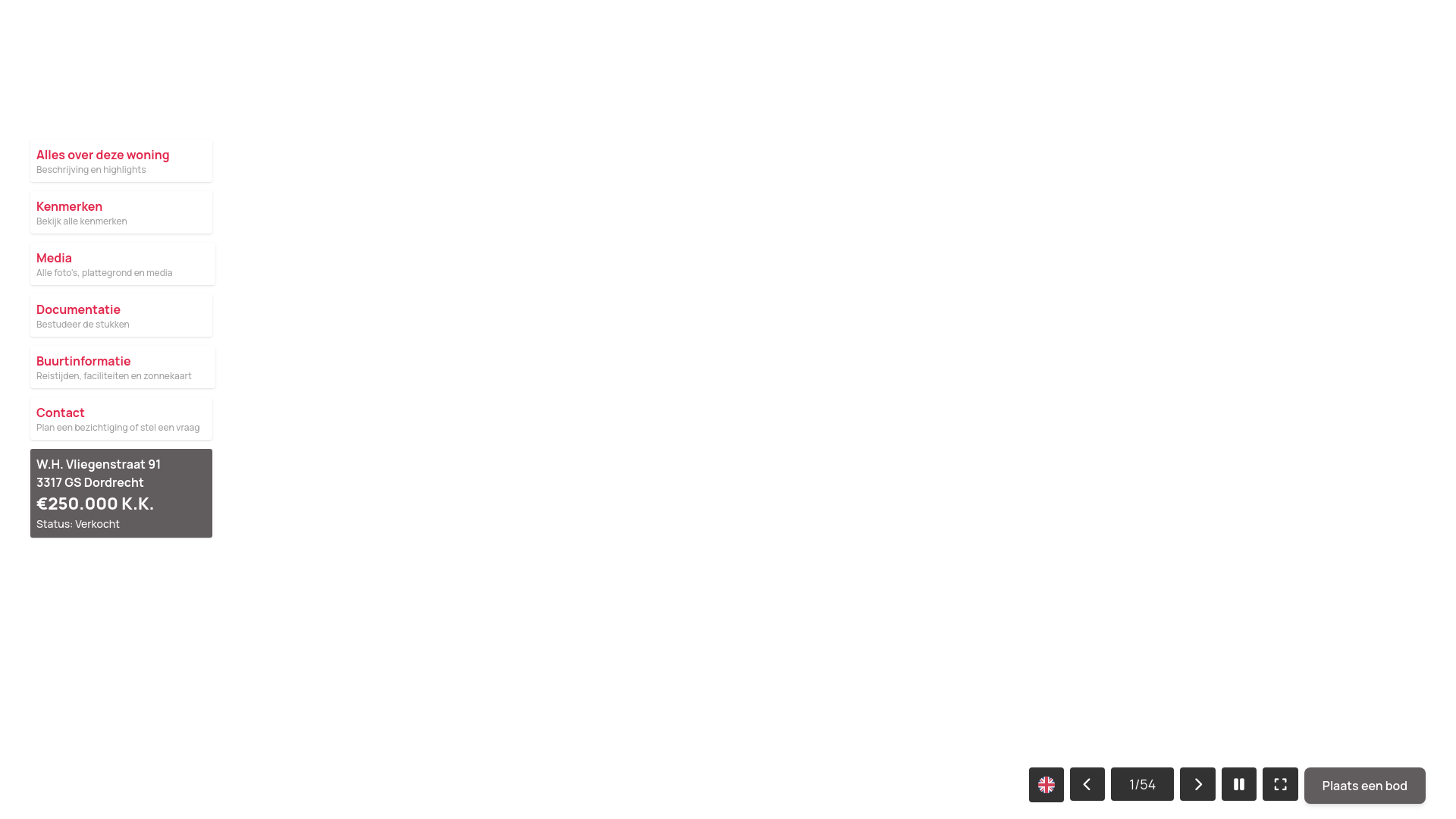 website screenshot of https://whvliegenstraat-91.nl/