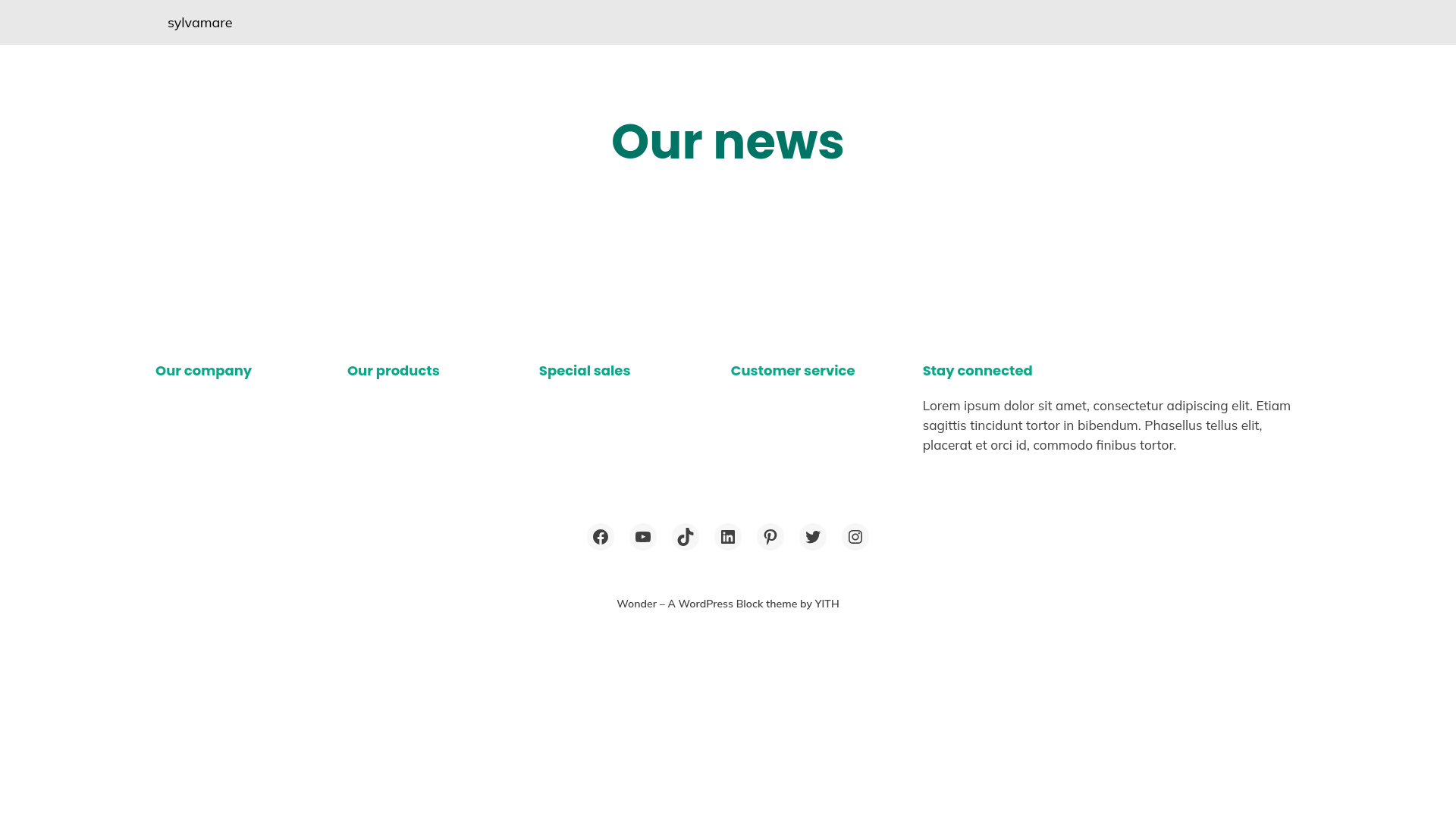 website screenshot of https://sylvamare.com/