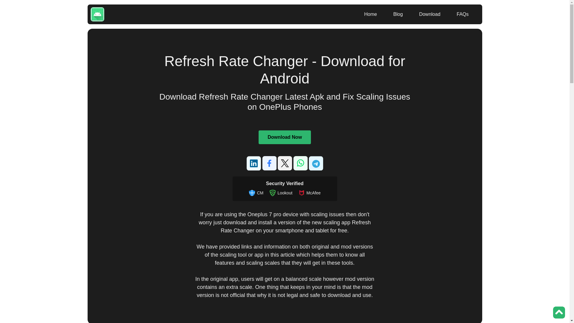 website screenshot of https://refresh-rate-changer.pages.dev/