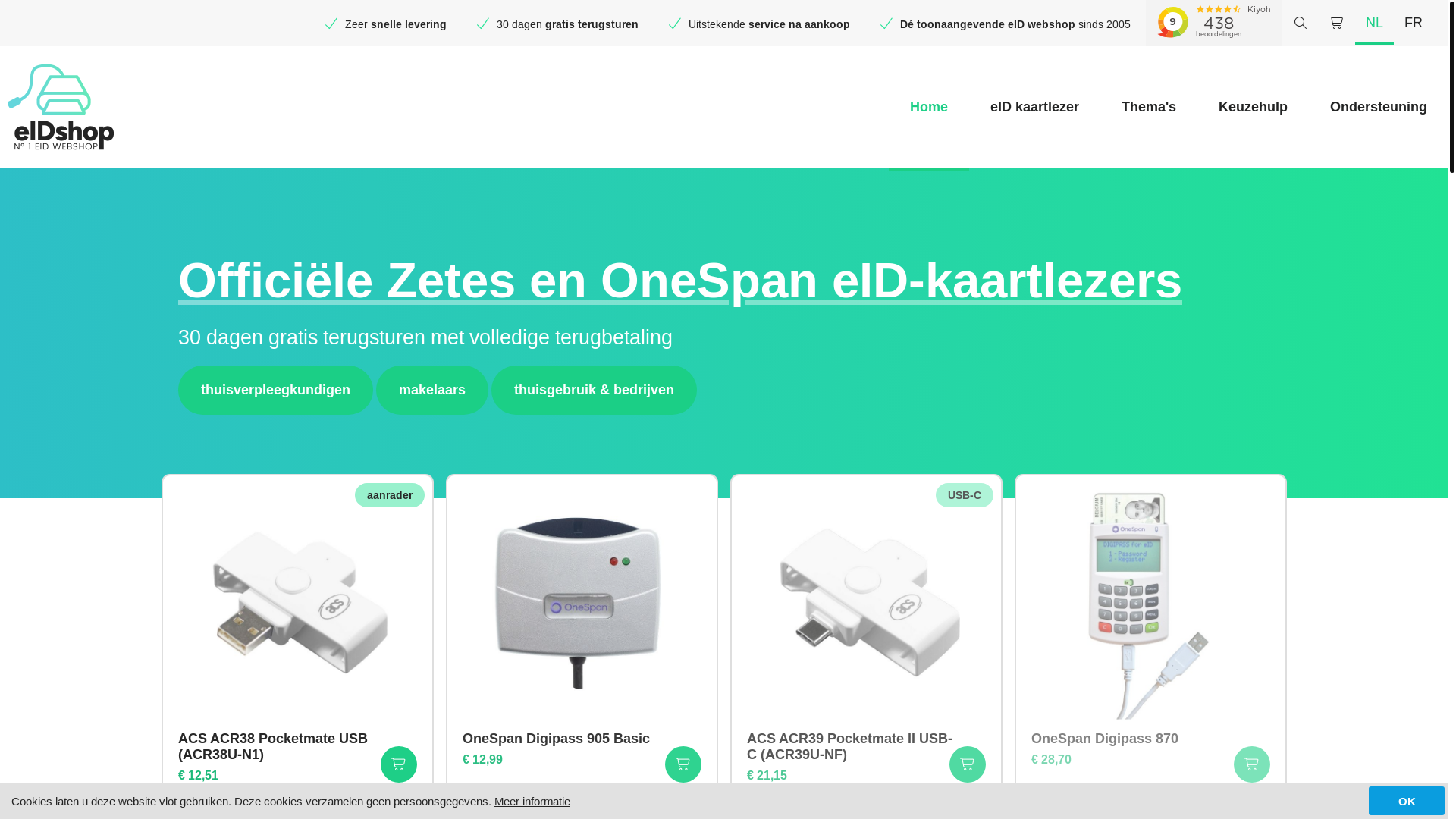 website screenshot of https://eidkaartlezer.eu/