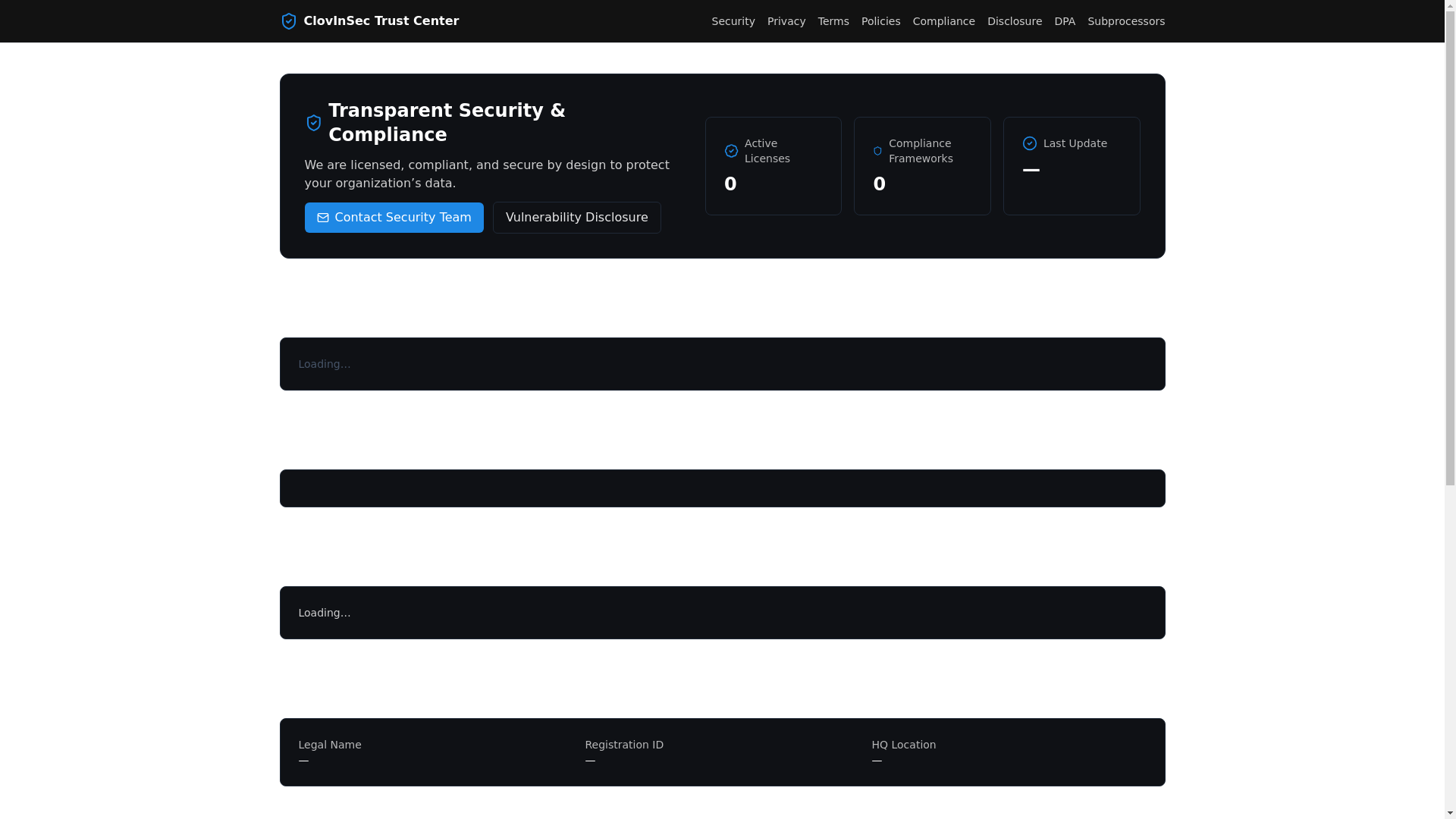 website screenshot of https://clovinsec-trust.pages.dev/