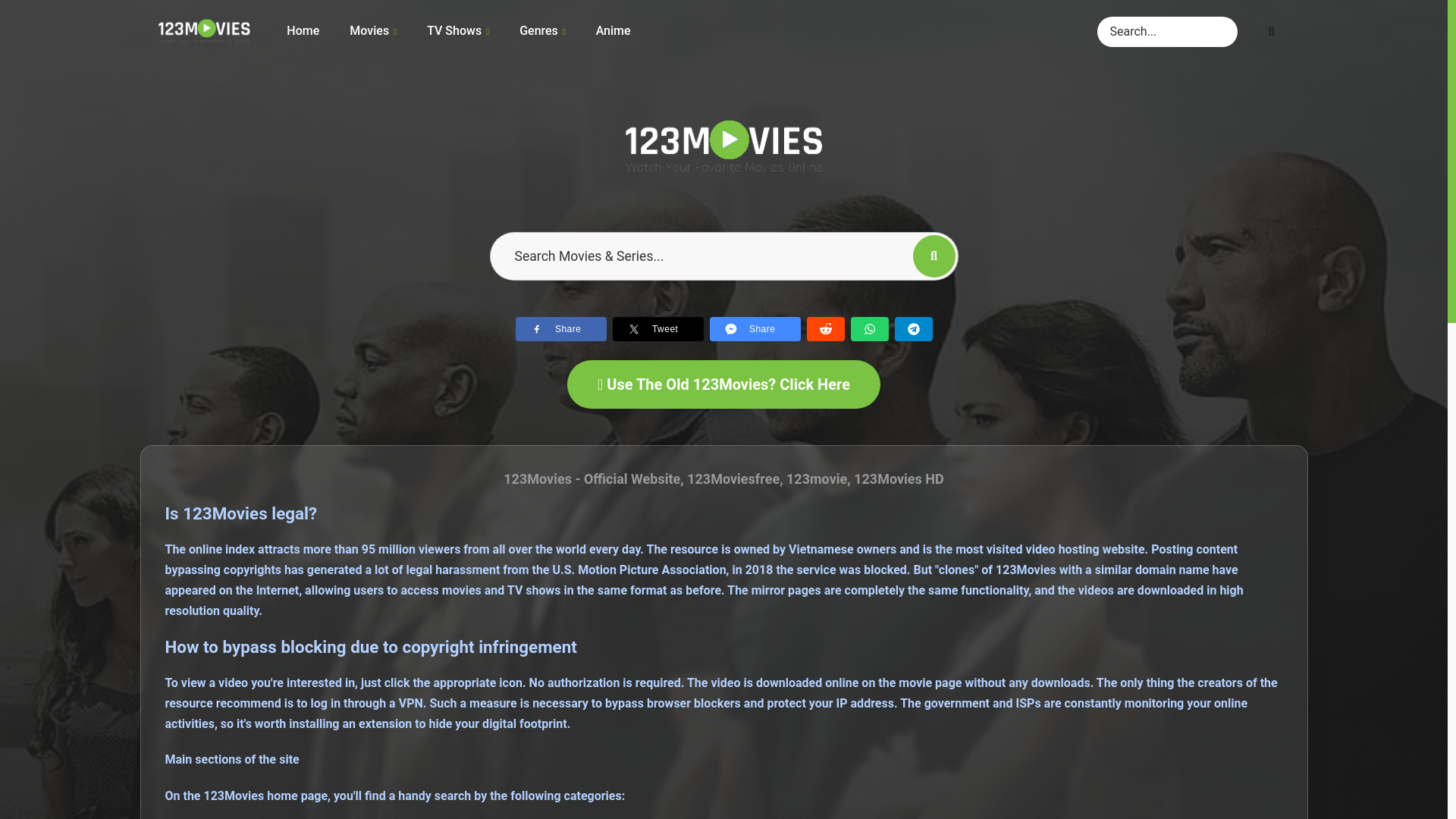 website screenshot of https://123moviers.xyz/