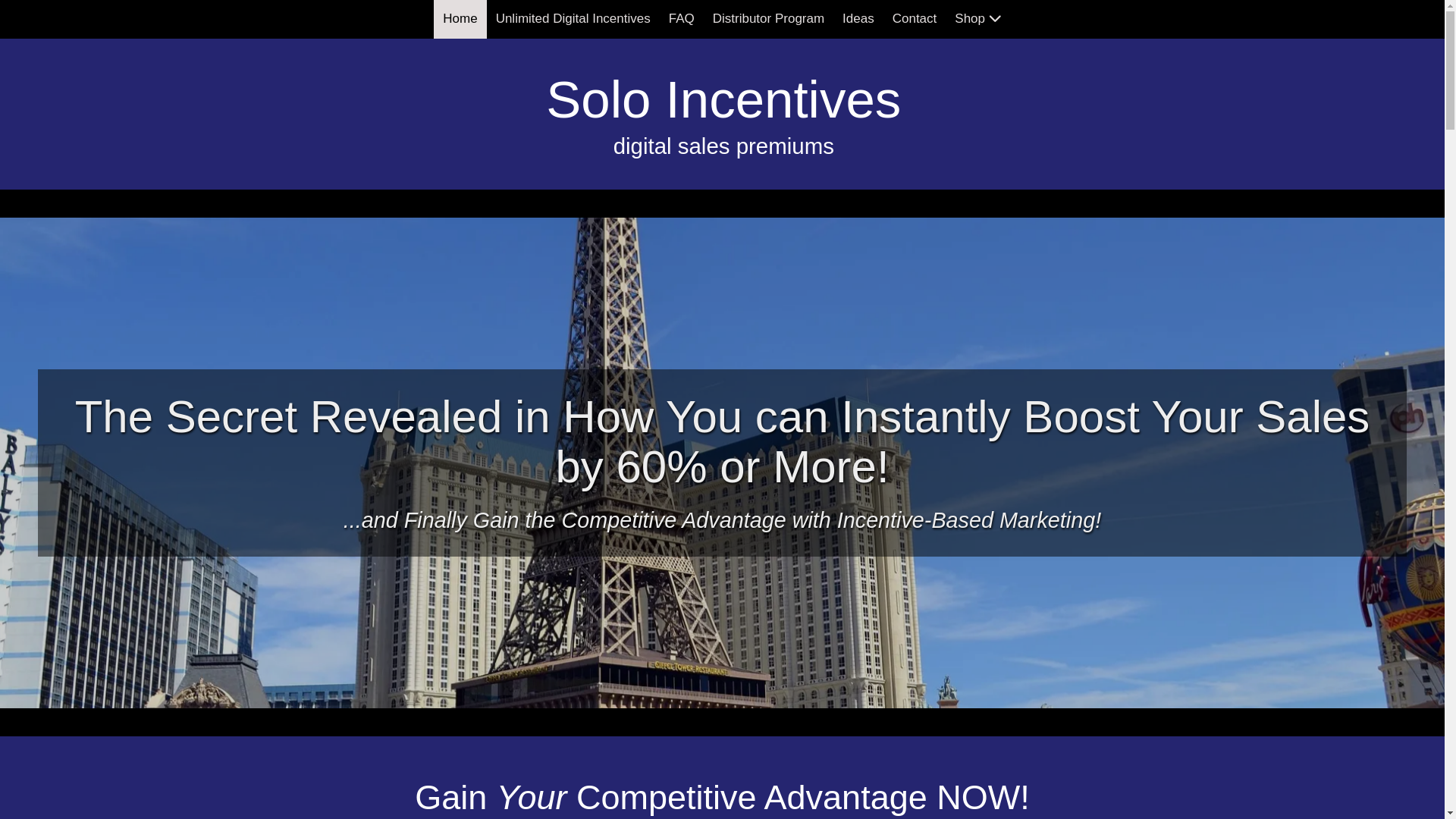 website screenshot of https://soloincentives.com/