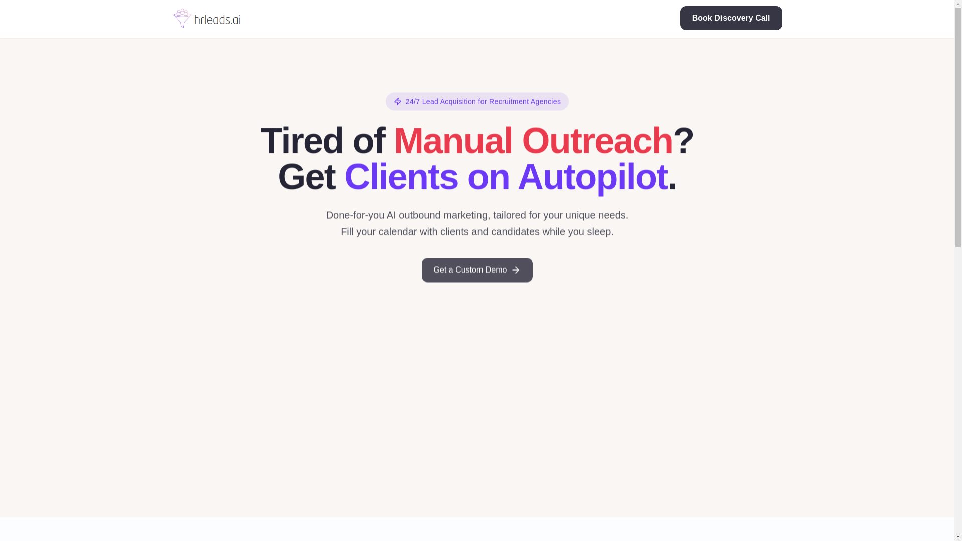 website screenshot of https://thehrleadai.com/
