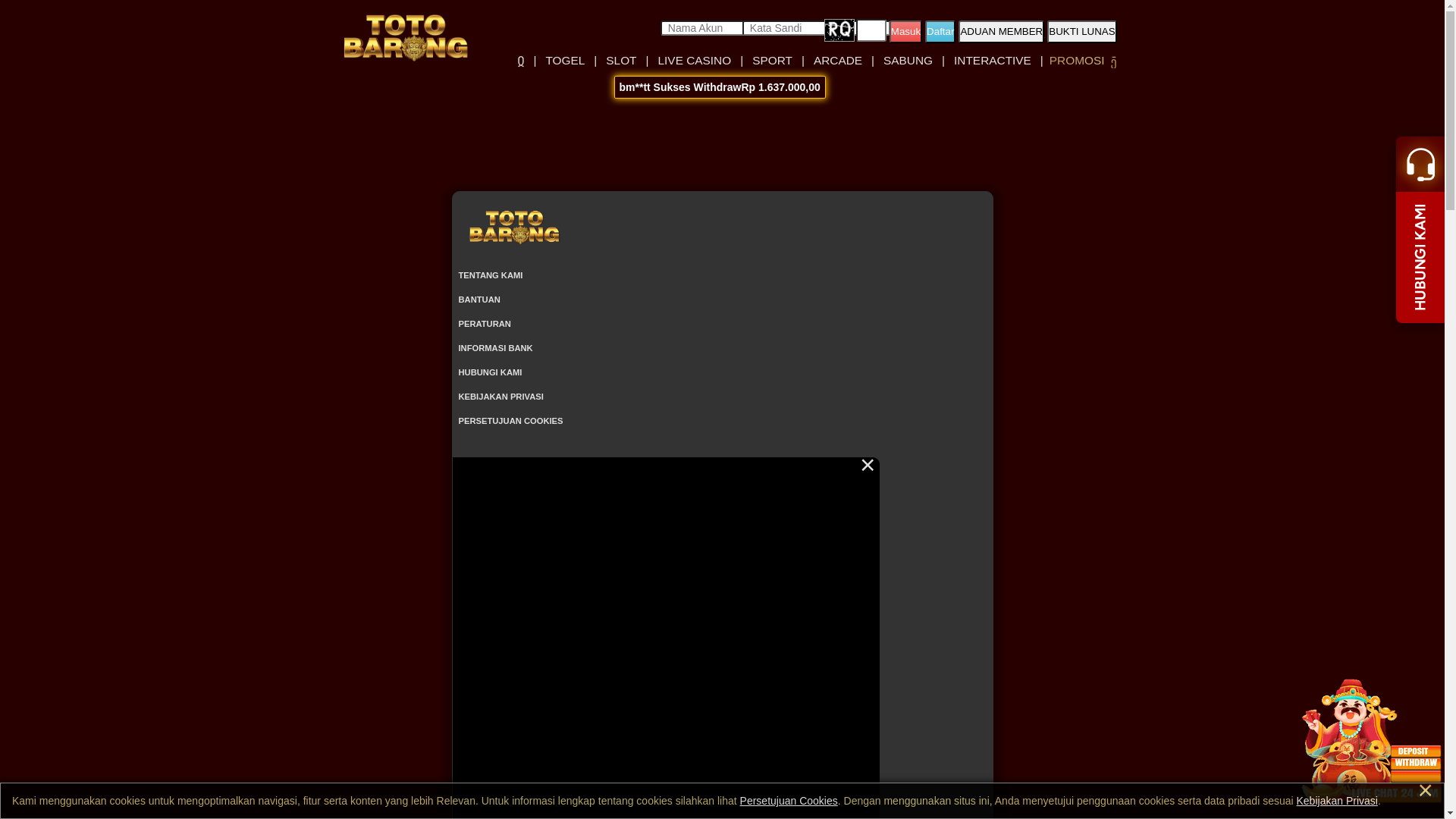 website screenshot of https://totobarong32.com/