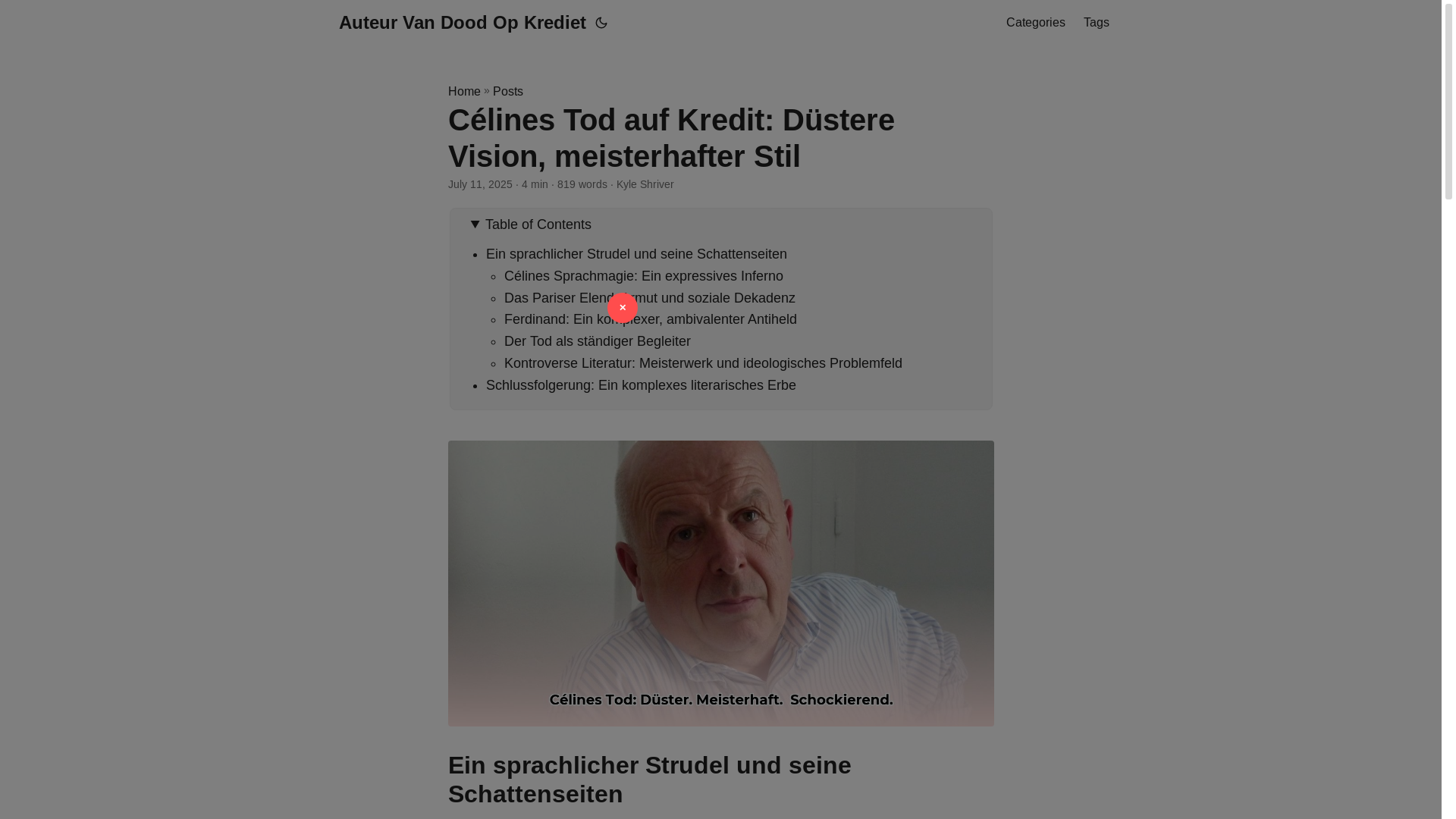 website screenshot of https://auteur-van-dood-op-krediet.pages.dev/
