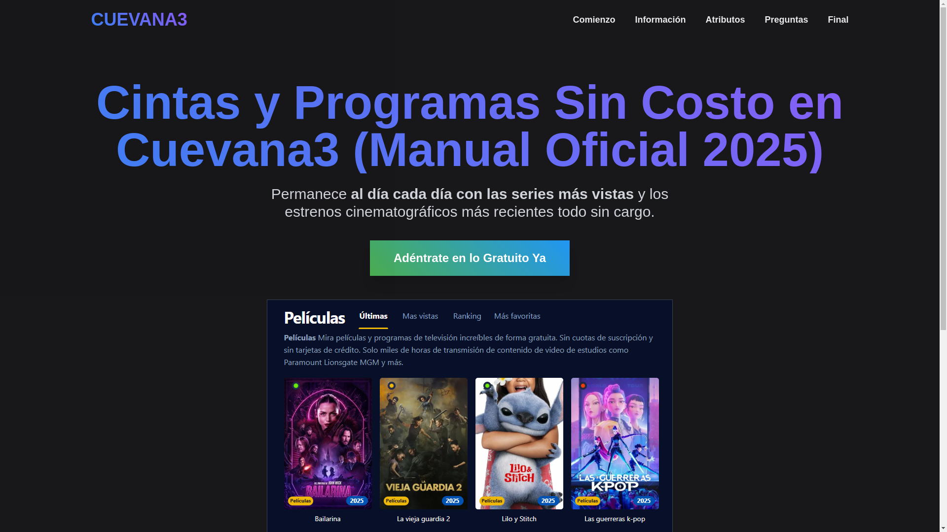 website screenshot of https://cuevana3-019c.pages.dev/