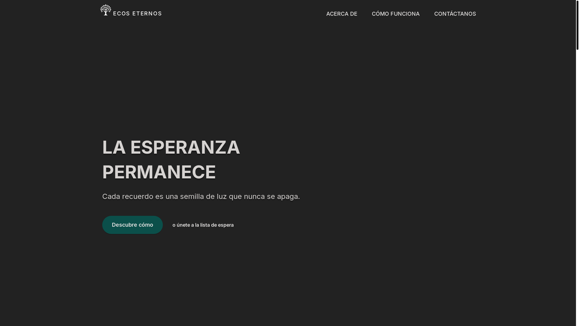 website screenshot of https://ecoseternos.pages.dev/