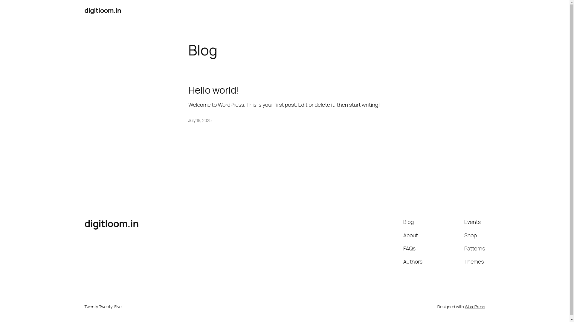 website screenshot of https://digitloom.in/
