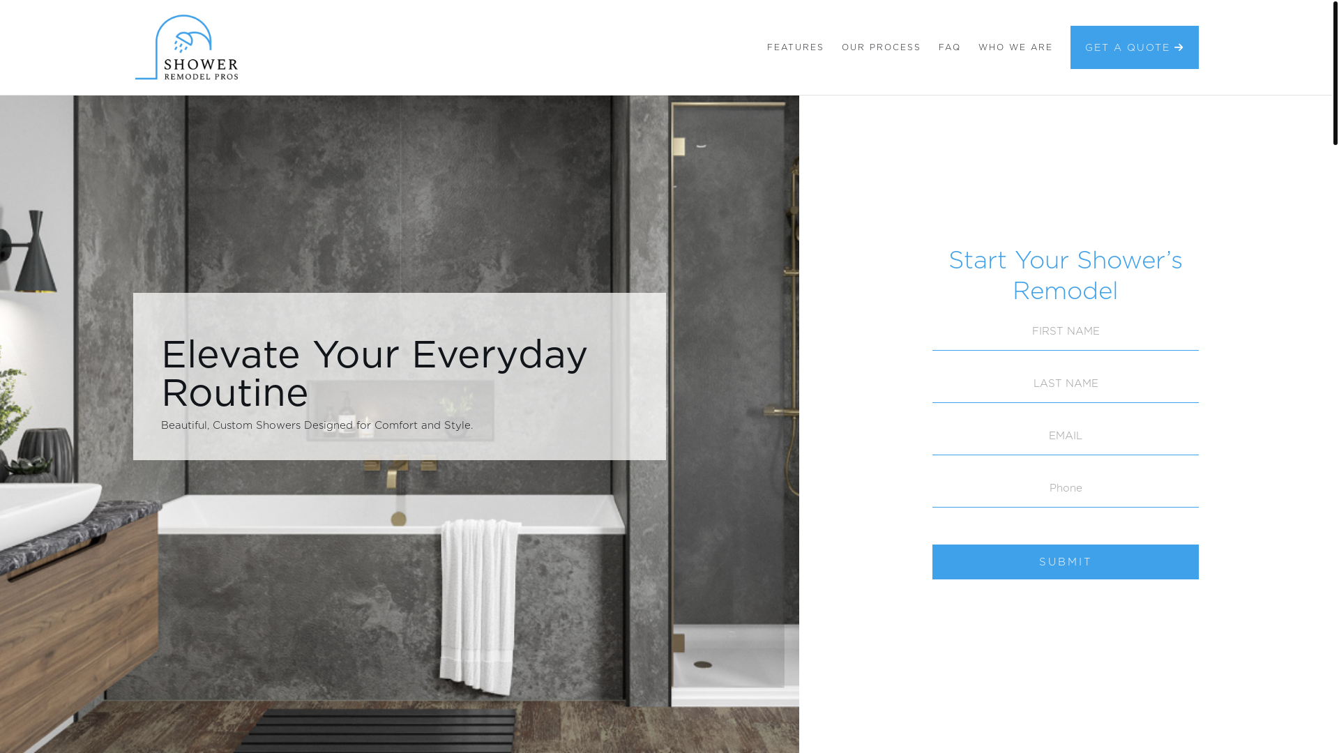 website screenshot of https://showerremodelpros.com/